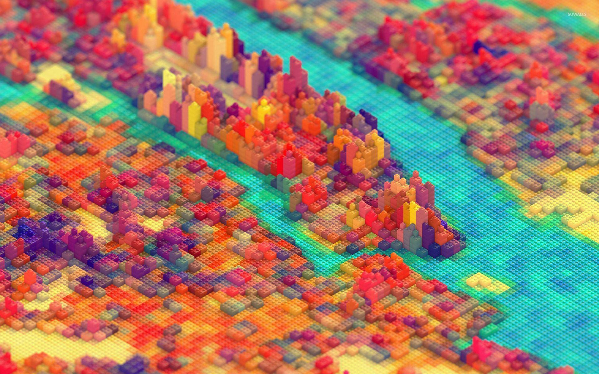 Colorful LEGO Landscape wallpaper wallpaper