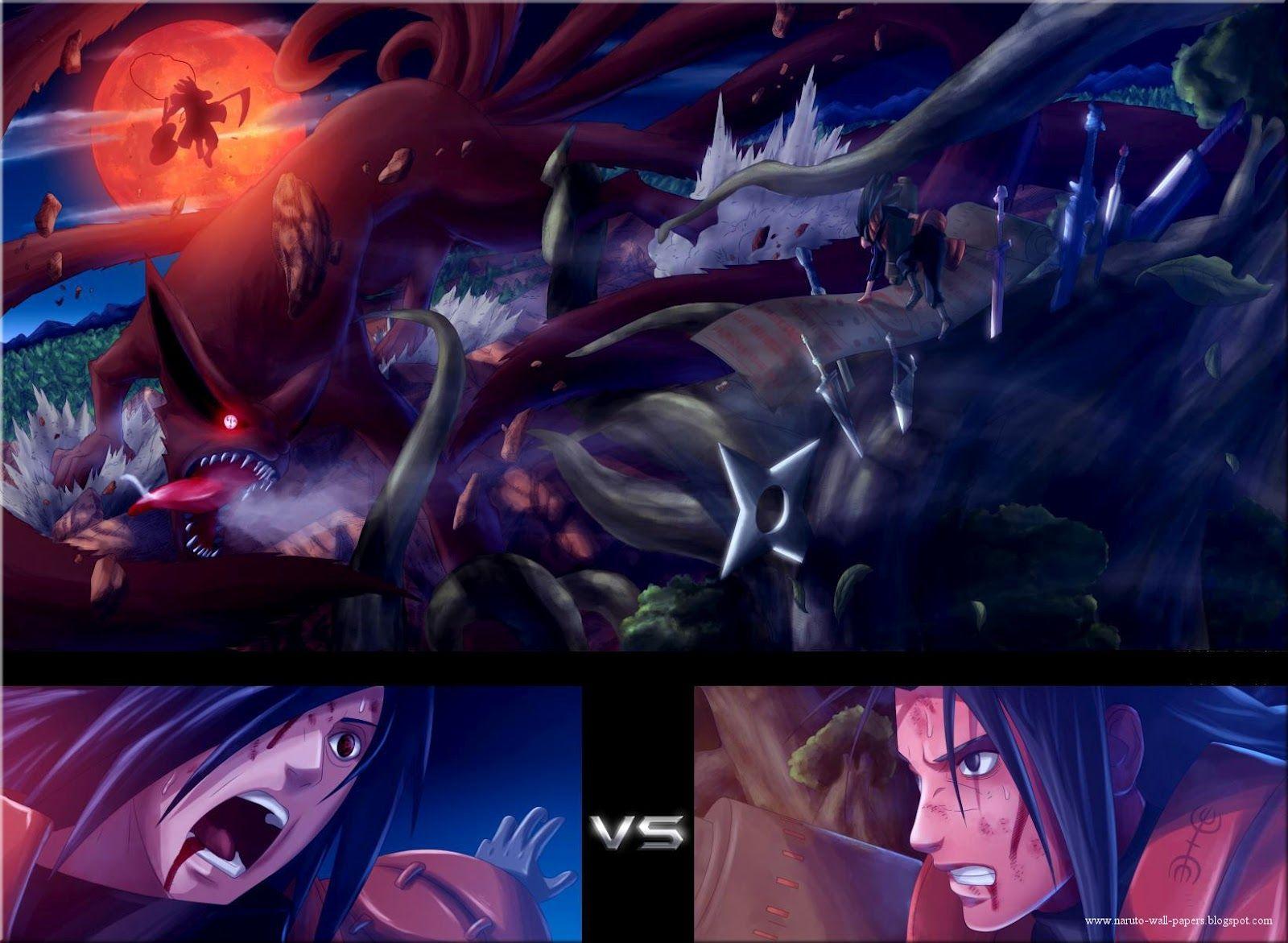 Naruto And Bleach Anime Wallpaper: Uchiha Madara vs Hashirama Senju