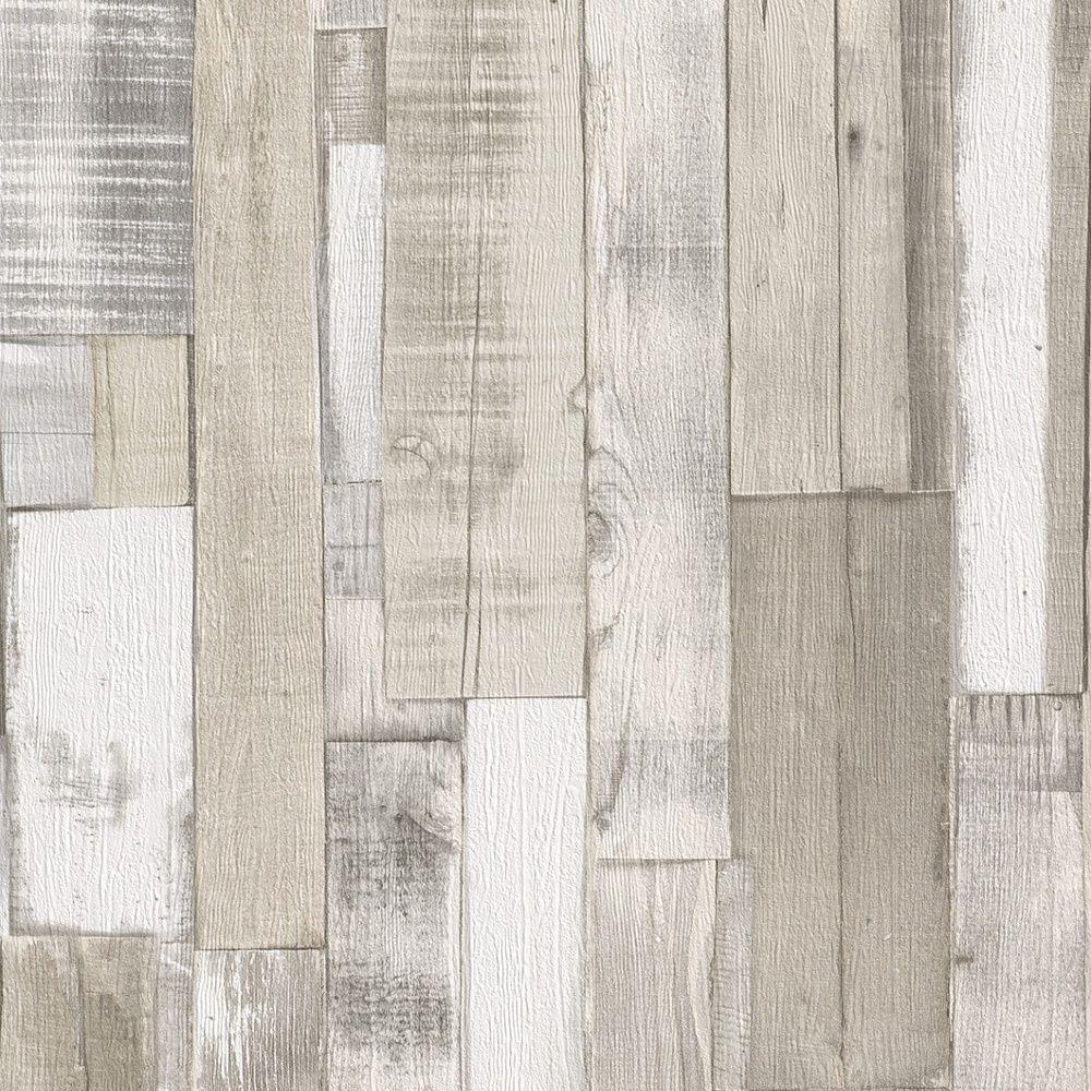 Rasch Authentic Wood Wooden Beam Panels Embossed Textured Wallpaper