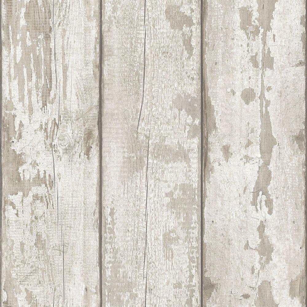 Arthouse Wallpaper White Wood at wilko.com