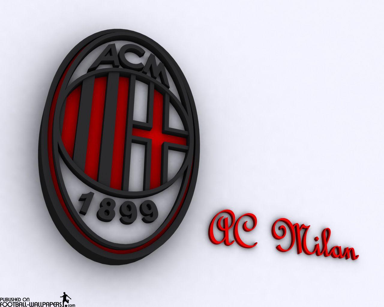 wallpaper HD for mac: AC Milan Football Logo Wallpaper High