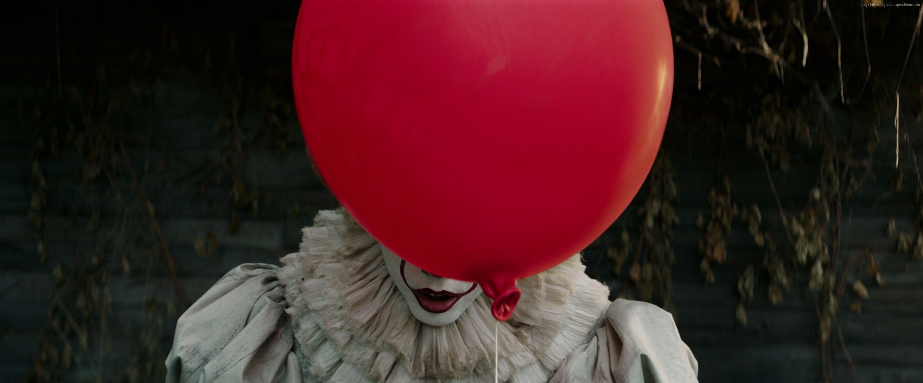 Wallpaper It, Pennywise, balloon, clown, best movies, Movies