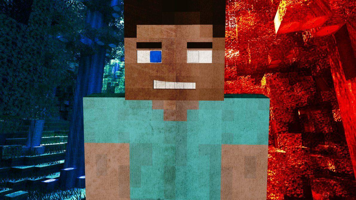 Steve Is Herobrine! Minecraft Wallpaper