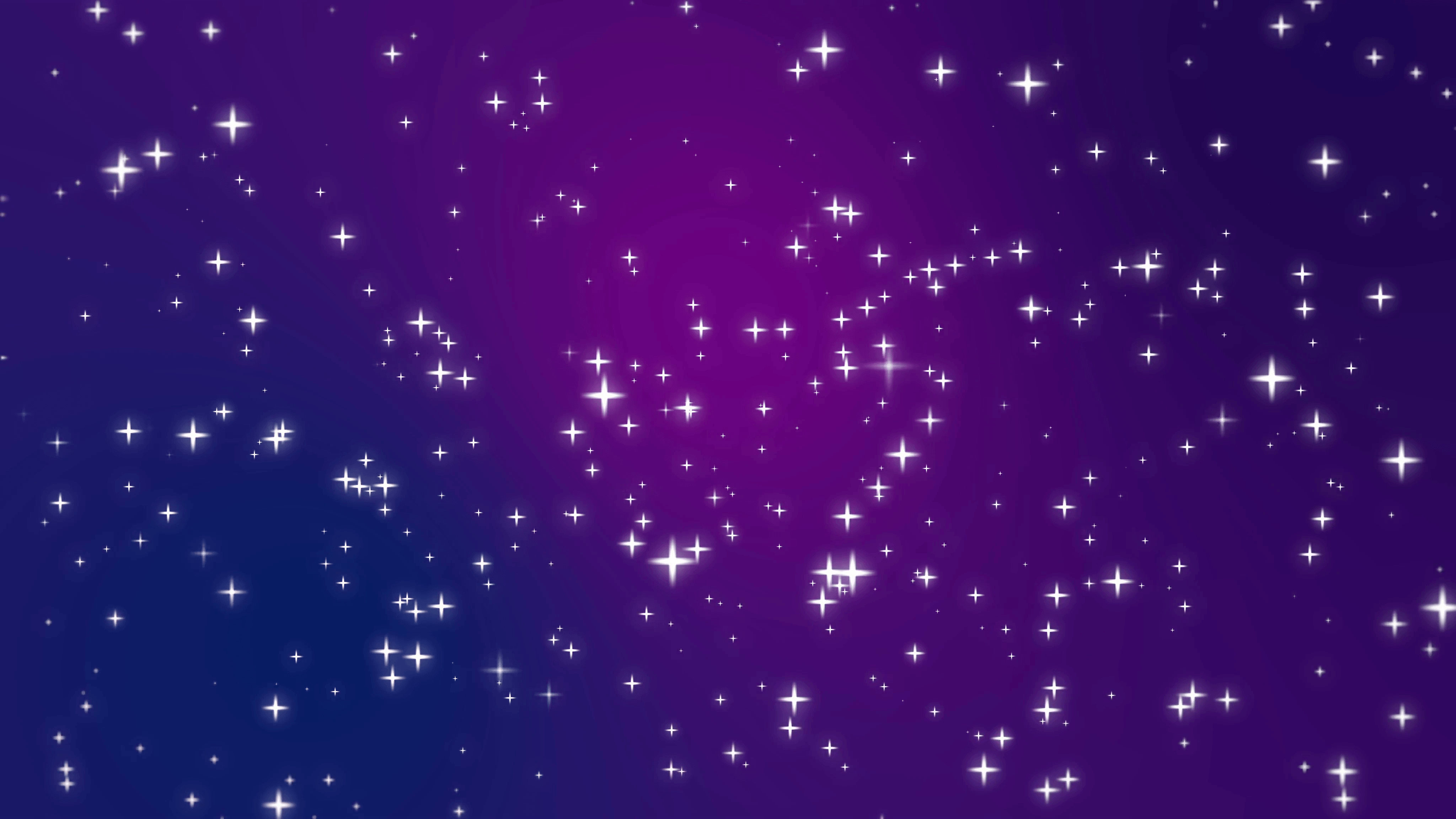 Sparkly light star particles moving across a purple blue pink.