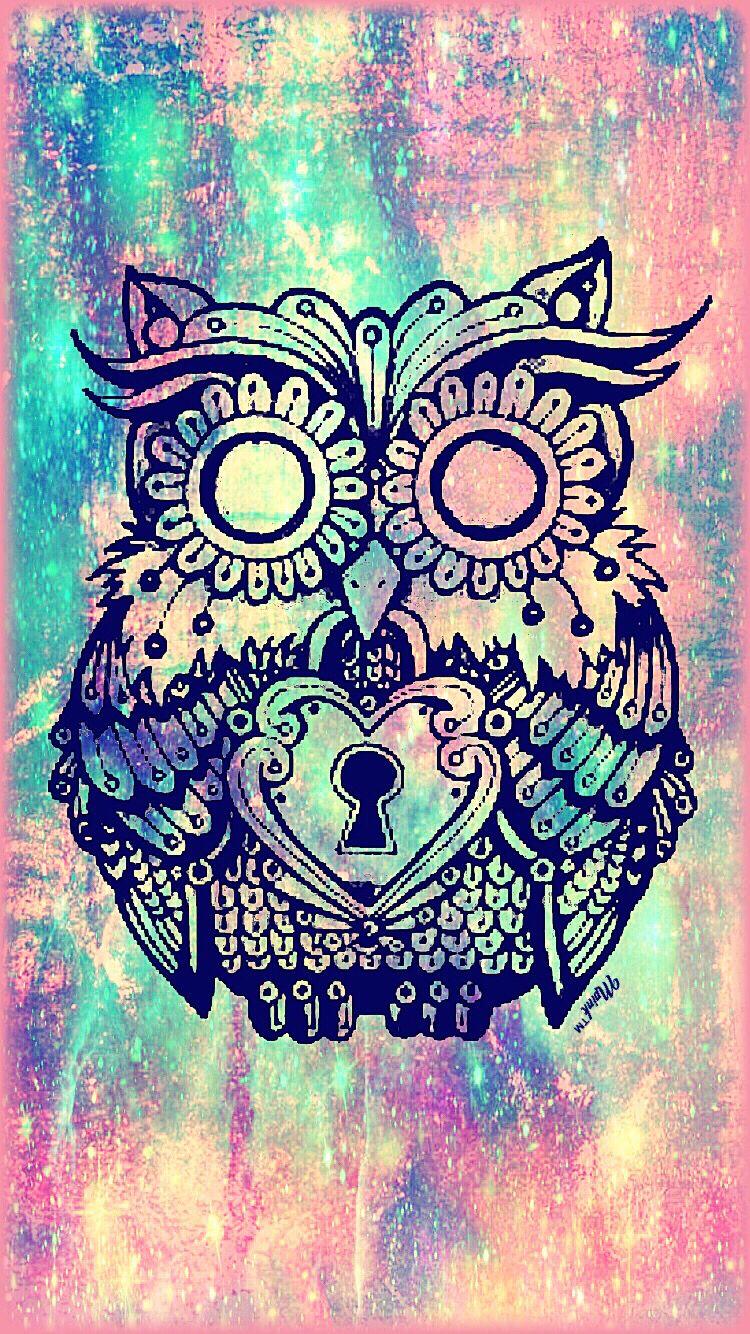 Vintage Owl Galaxy Wallpaper I created for the app Top Chart