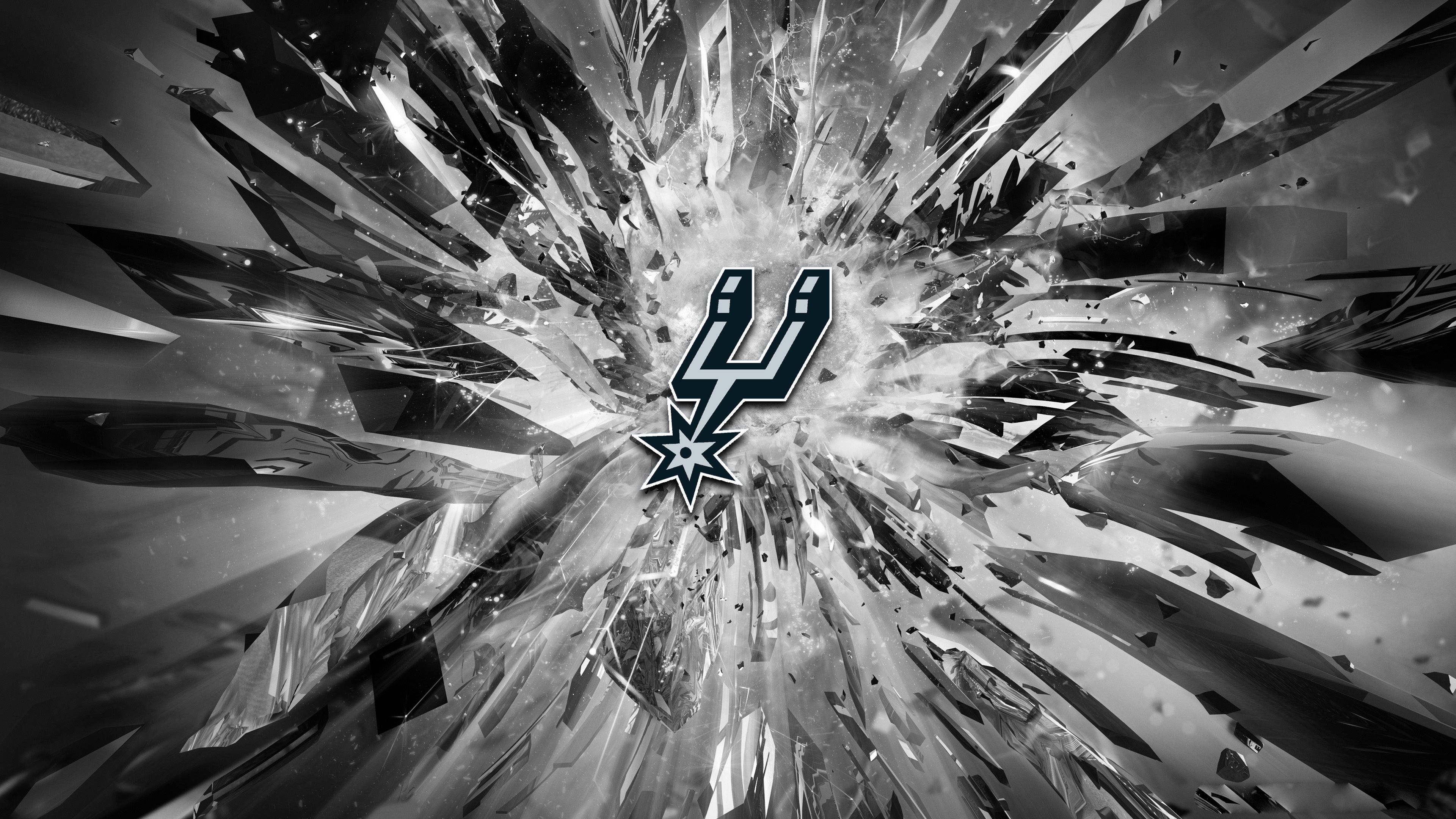 San Antonio Spurs 2015 Logo 4K Wallpaper