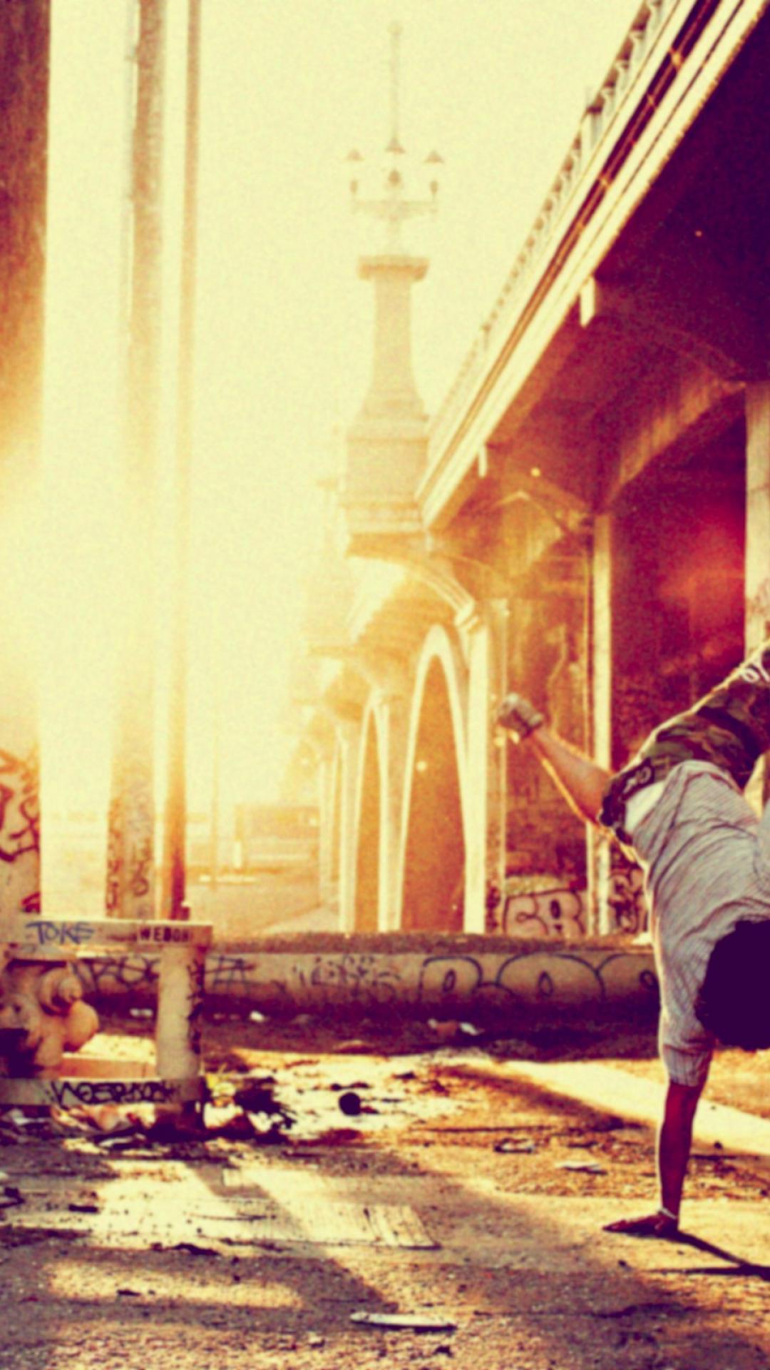 Graffiti parkour urban wallpaper