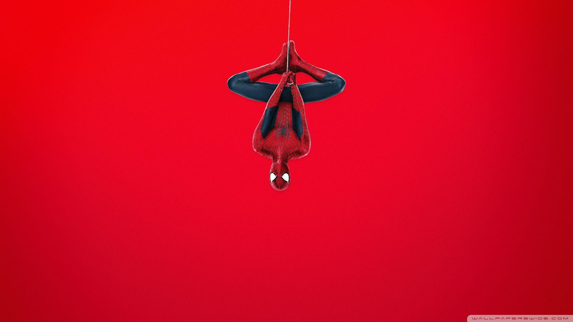 Spider Man (Red Background) Ultra HD Desktop Background Wallpaper