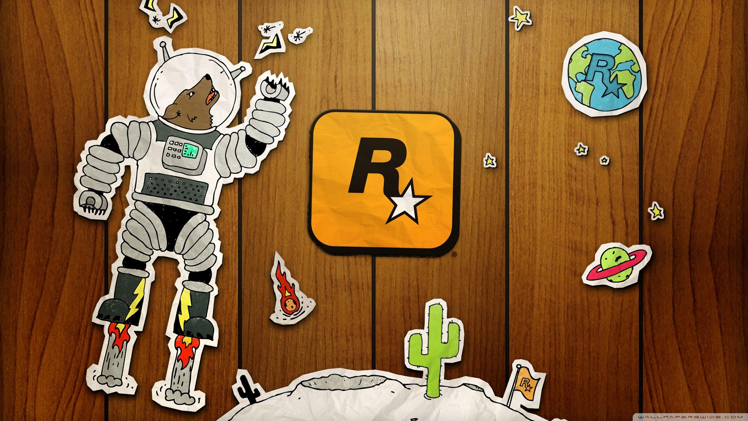 Doodle Space Wolf ❤ 4K HD Desktop Wallpaper for 4K Ultra HD TV