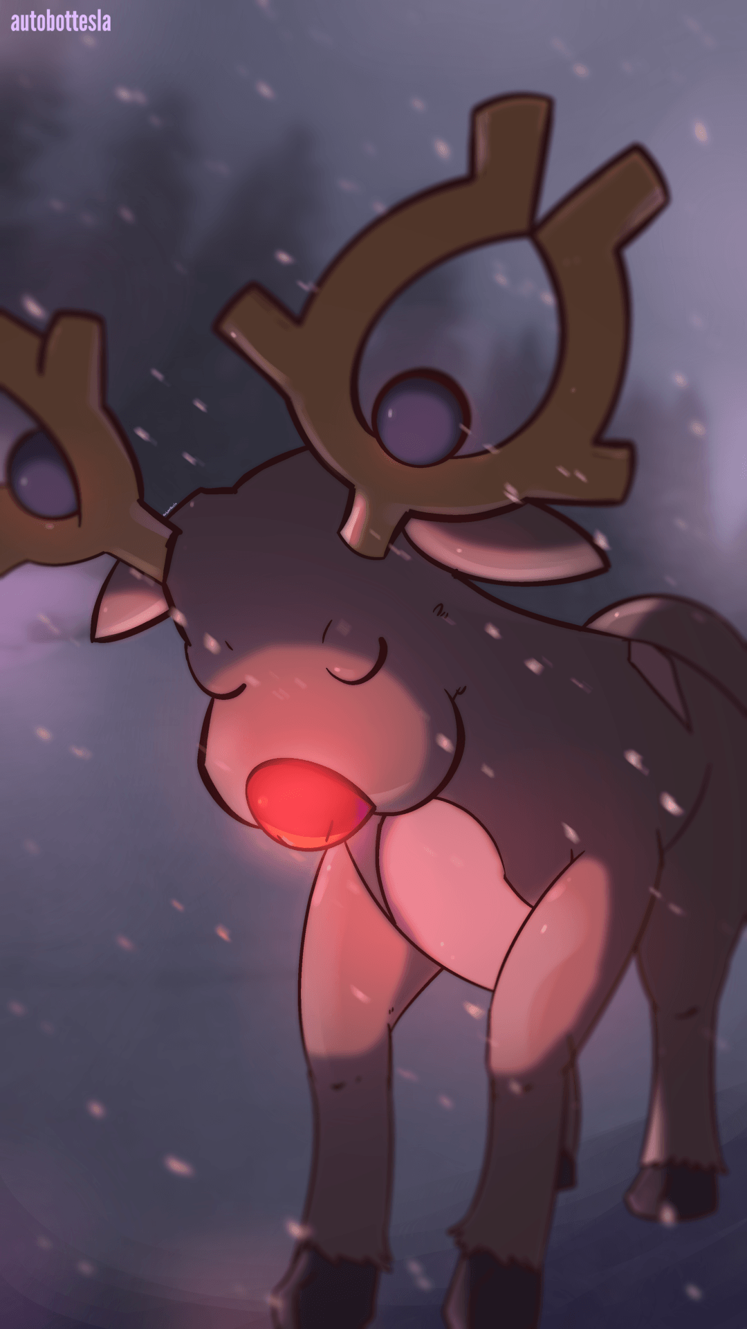 Red Nose Stantler. ♡ Pokemon ♡. Red nose and Pokémon