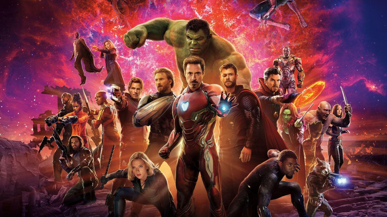Wallpaper Avengers: Infinity War, War Machine, Vision, Scarlet Witch