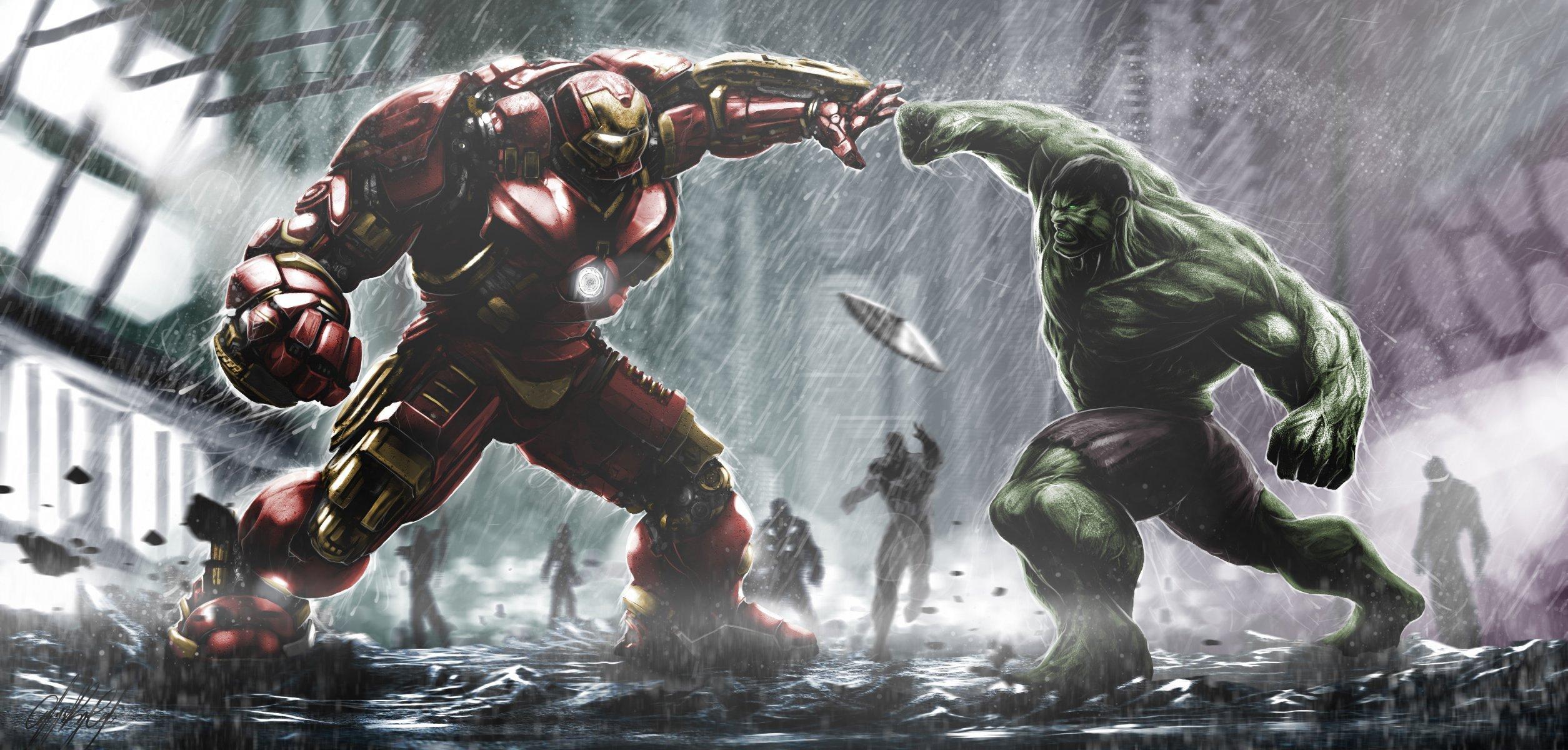 hulkbuster armour iron man tony stark hulk bruce banner avengers