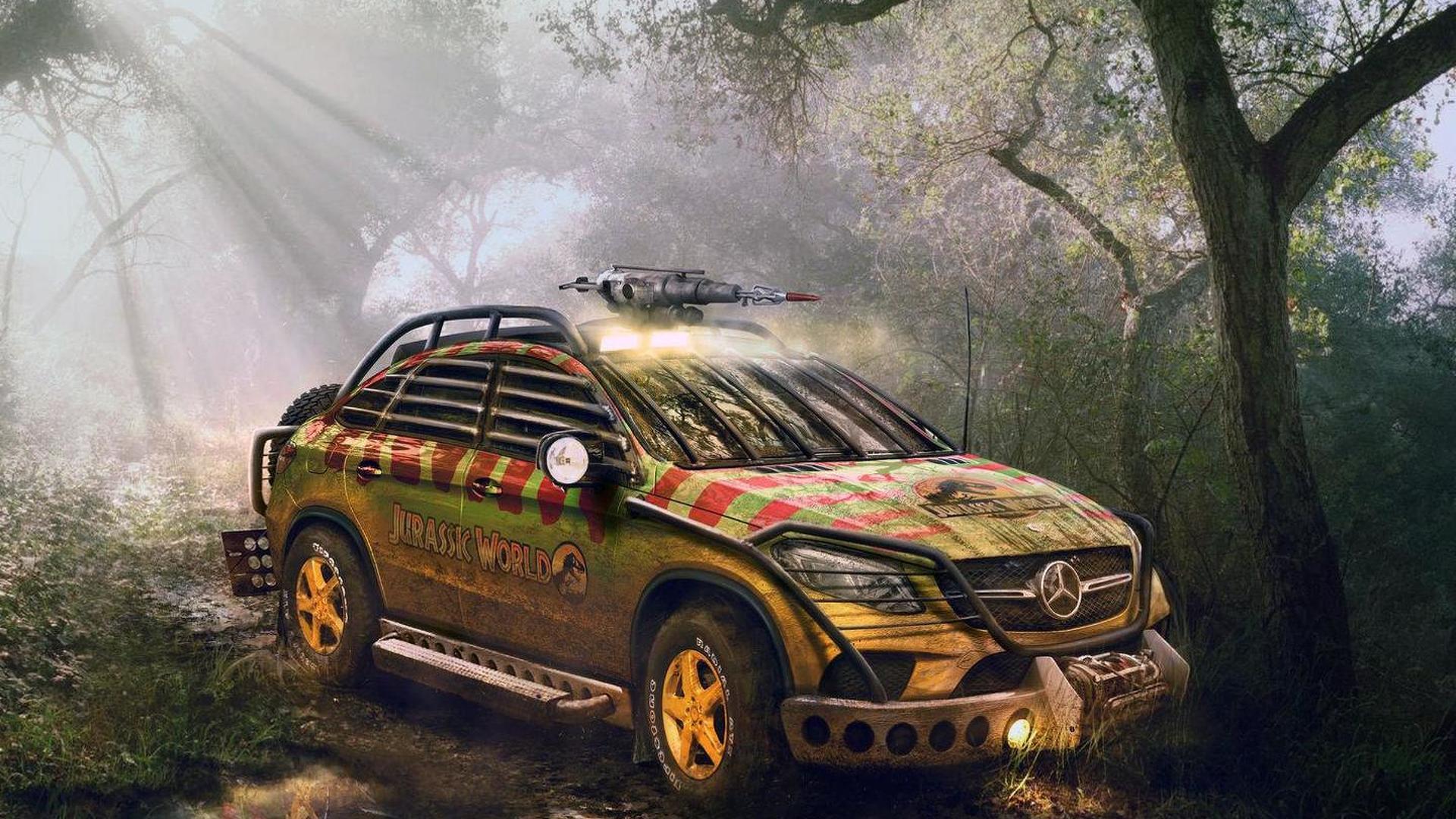 Mercedes Benz GLE 450 AMG Sport Coupe Rendered With Jurassic World Theme