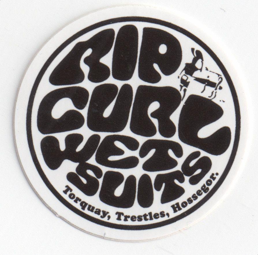 Rip Curl Circle Logo. Vintage surf logo. Circle logos