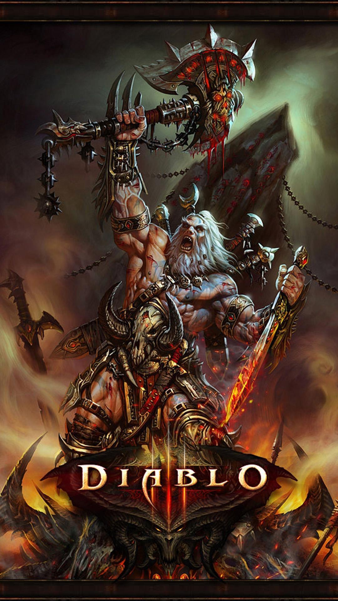 IPhone Plus Diablo Barbarian Games Wallpaper PIC MCH076411
