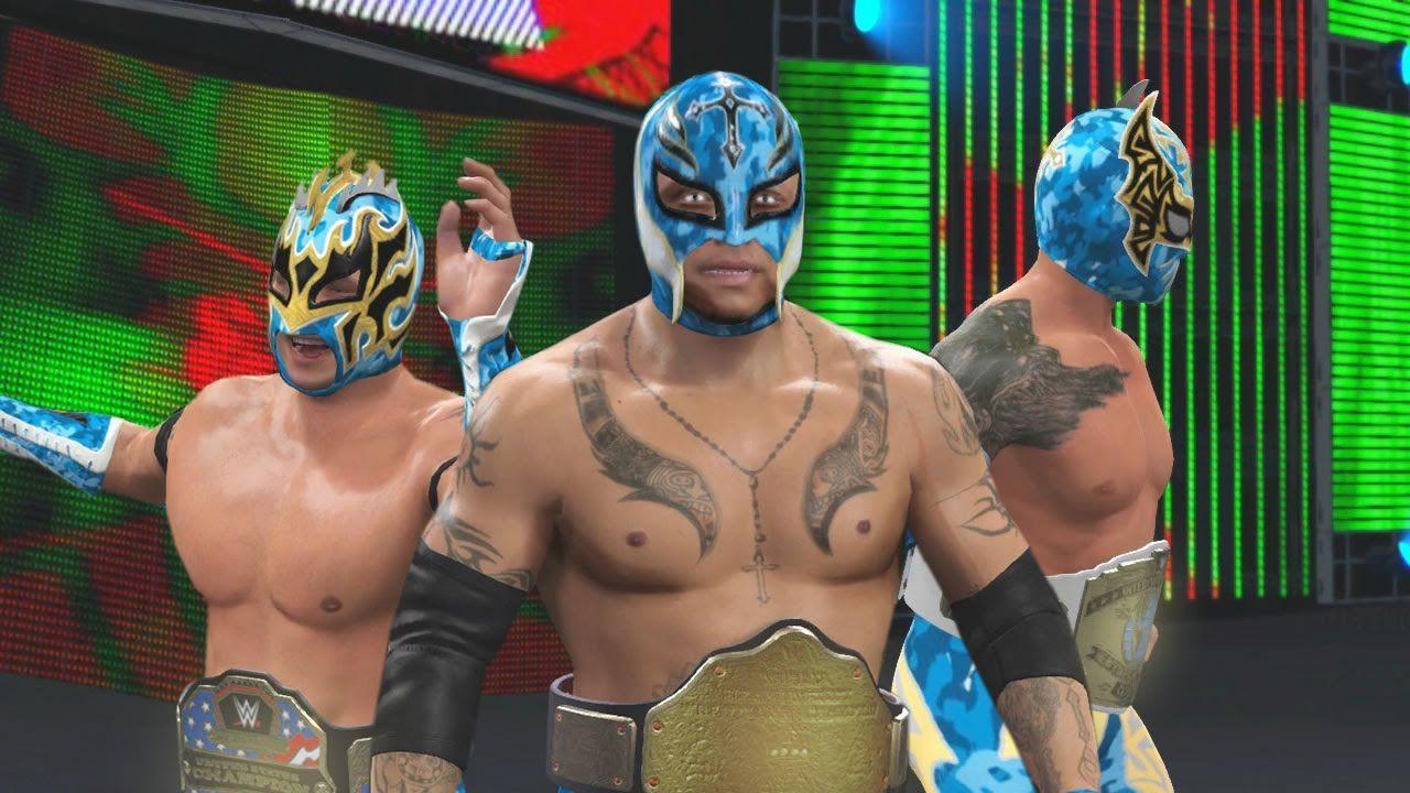 WWE 2K16 Mods Lucha Dragons Mysterio, Sin Cara