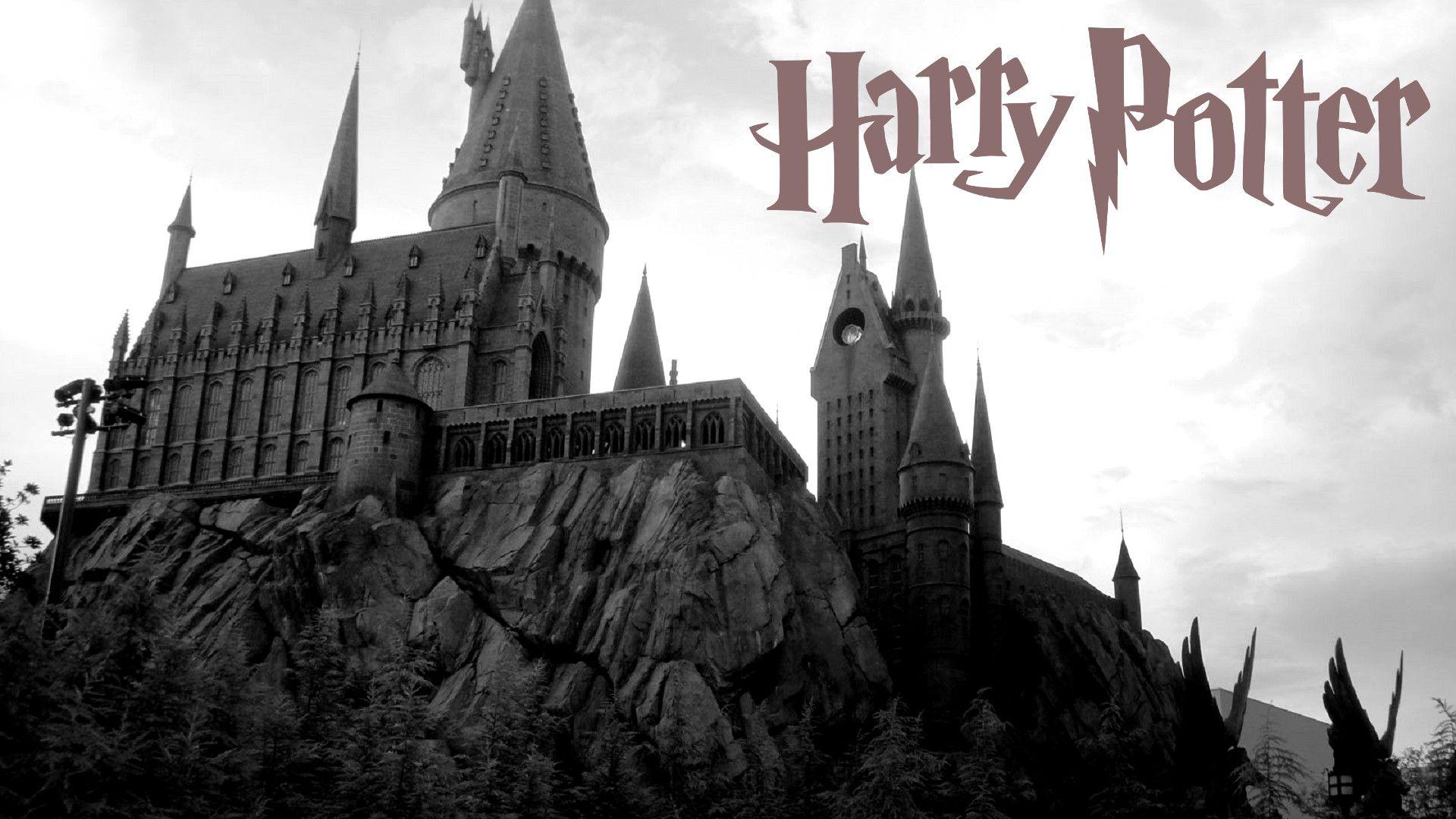 Harry Potter Wallpaper with logo and Hogwarts file
