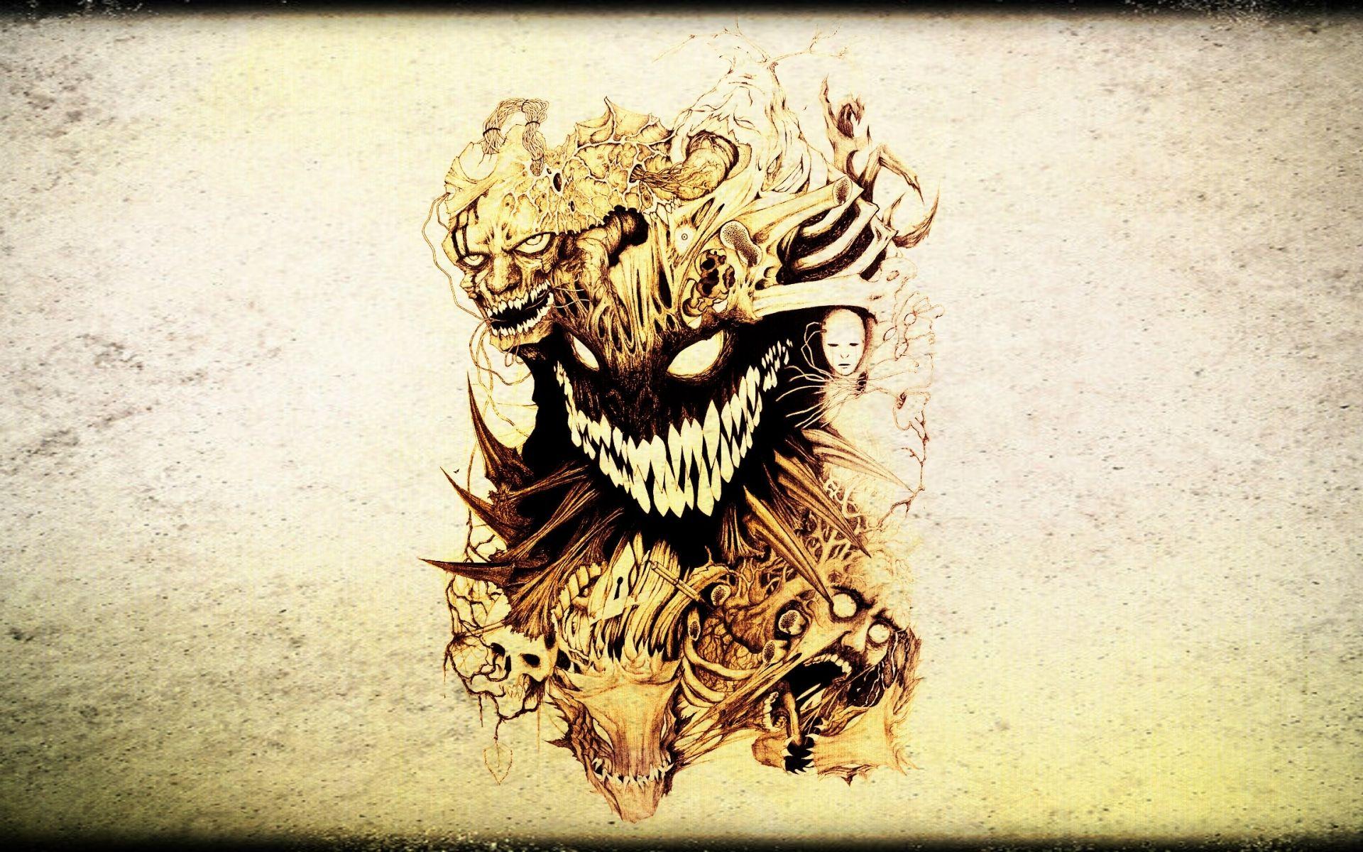 Dark horror skull evil tattoo wallpaper .wallpaperup.com