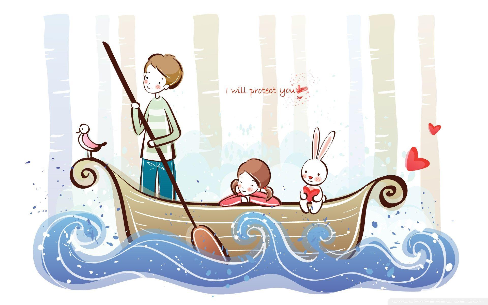 Cute Couple On A Boat ❤ 4K HD Desktop Wallpaper for 4K Ultra HD TV