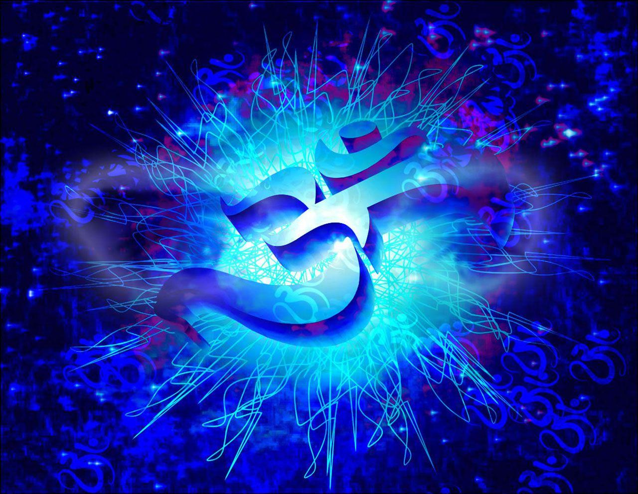 om blue spiritual peace HD wallpaper