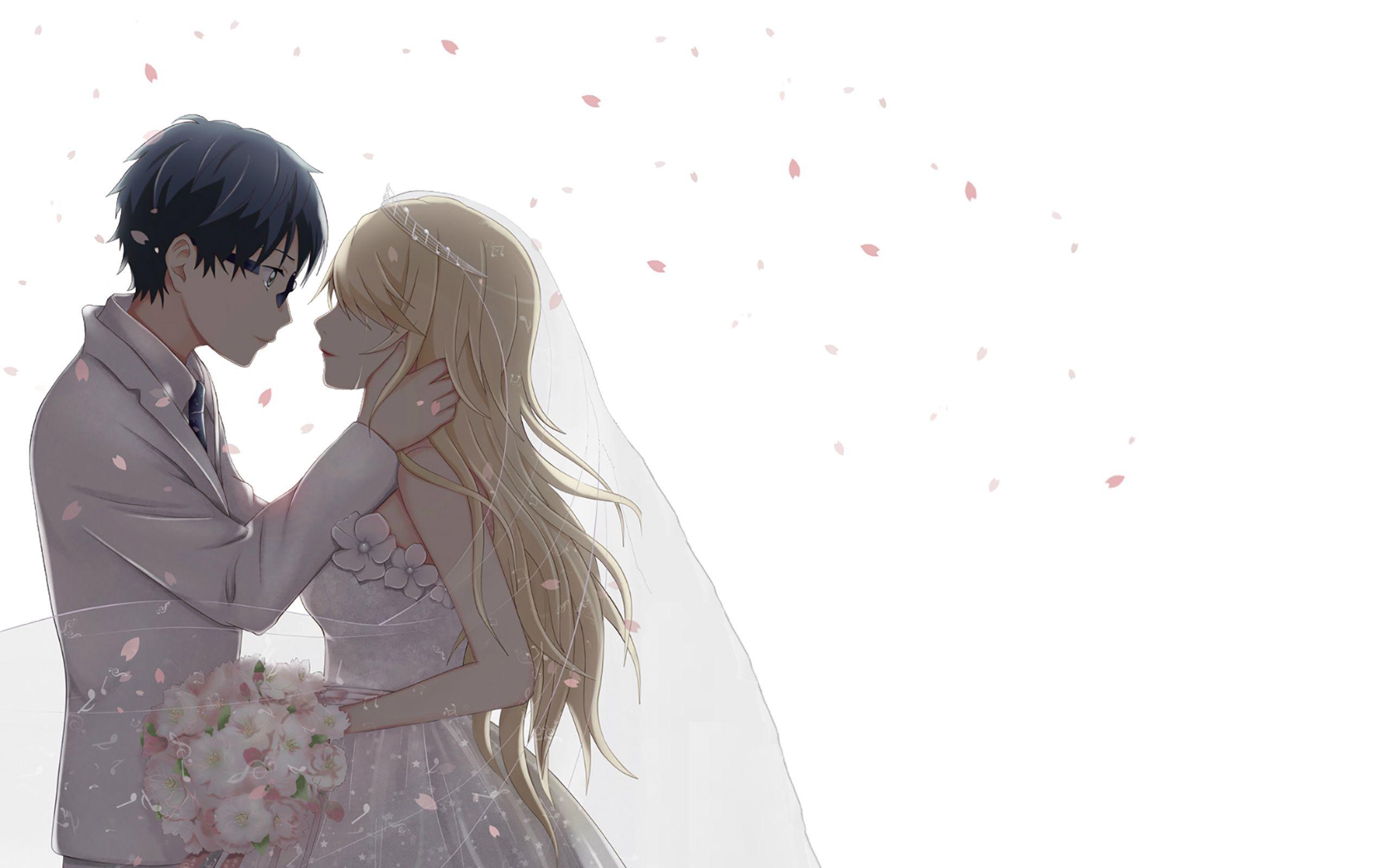 Beautiful Anime Couple Wallpaper HD Image