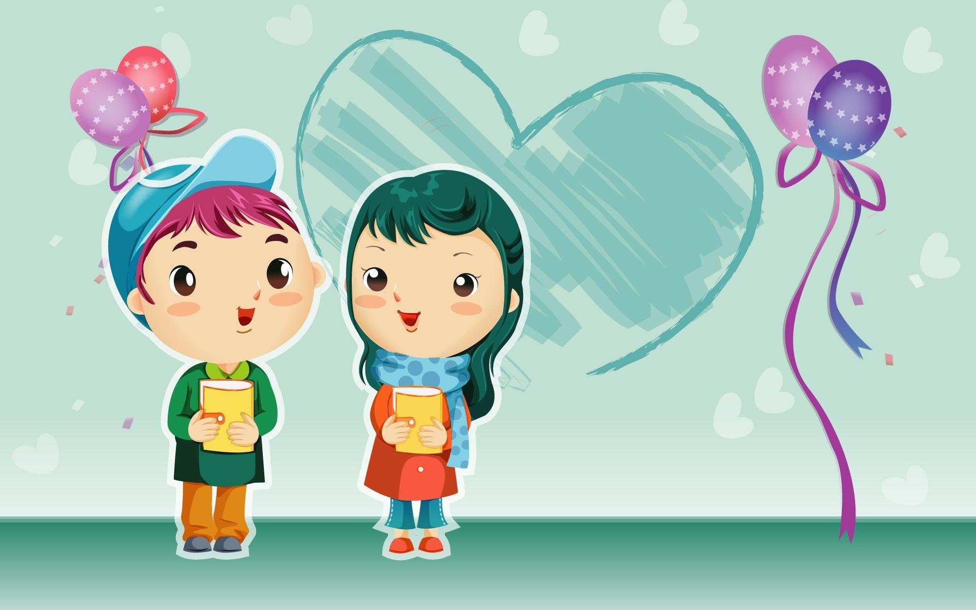 Couple Image Cartoon Full HD Pics Photo Cute Wallpaper