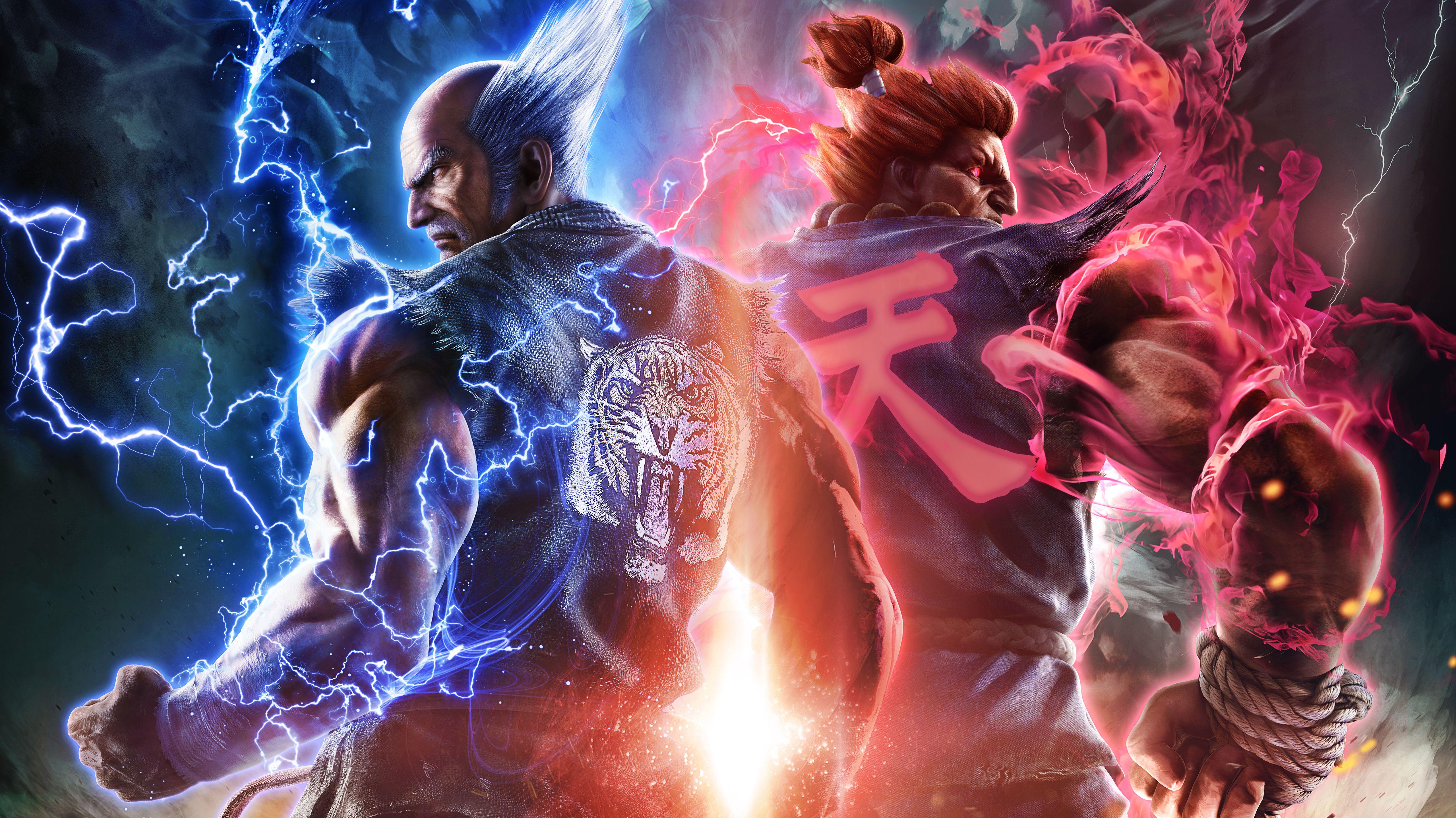 Wallpaper Tekken 7, Heihachi, Akuma, PS4, Xbox, 5K, Games