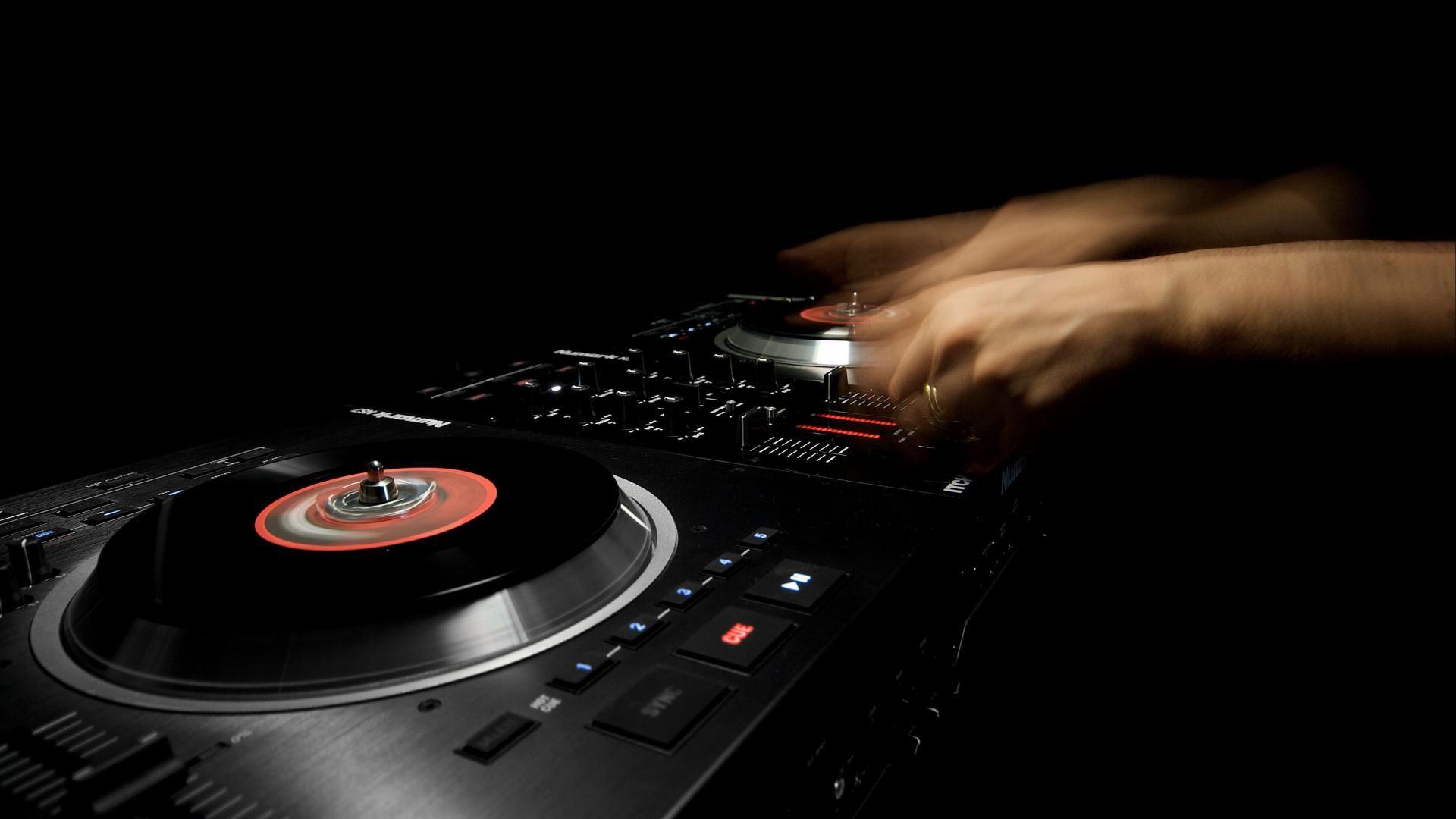 Dj black background hands mixboard move wallpaper