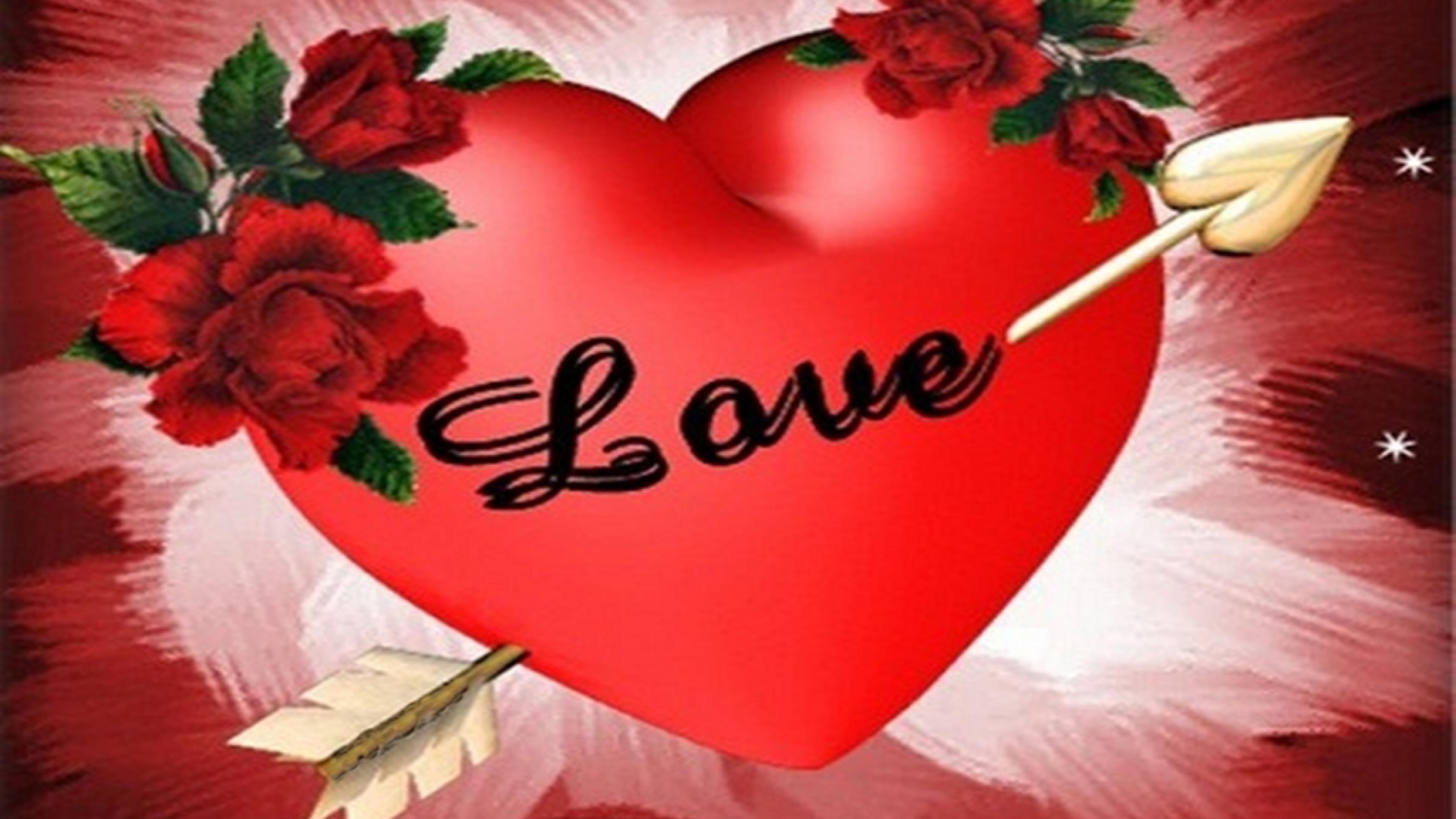 Love Rose Heart. HD Desktop Background