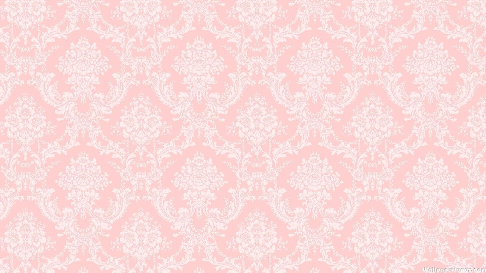 HD Cute Pink Damask Pattern Wallpaper