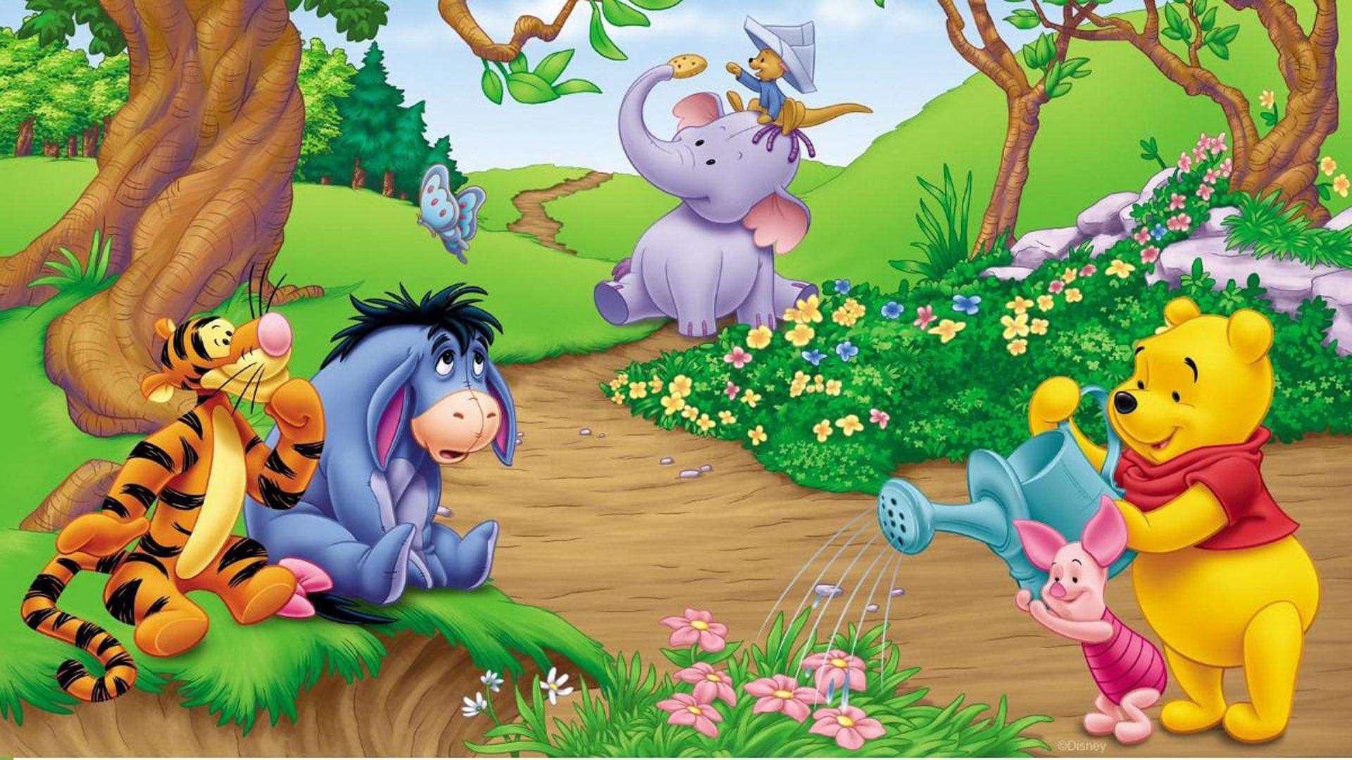 Garden Of Winnie The Pooh HD Wallpaper For Background iPhone High