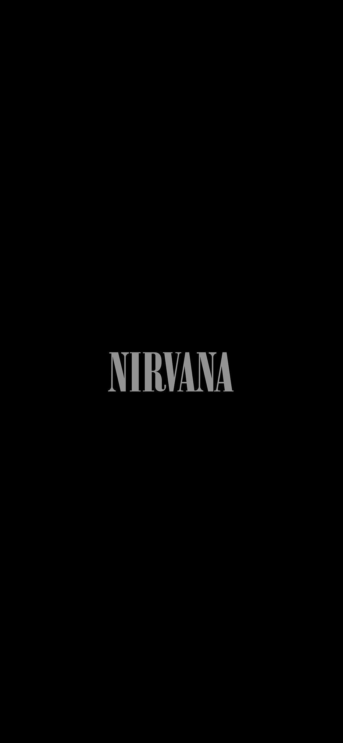 Nirvana Dark Logo Simple Minimal Music Wallpaper