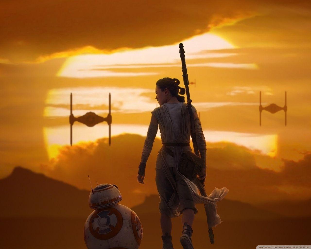 Rey BB 8 Star Wars The Force Awakens ❤ 4K HD Desktop Wallpaper