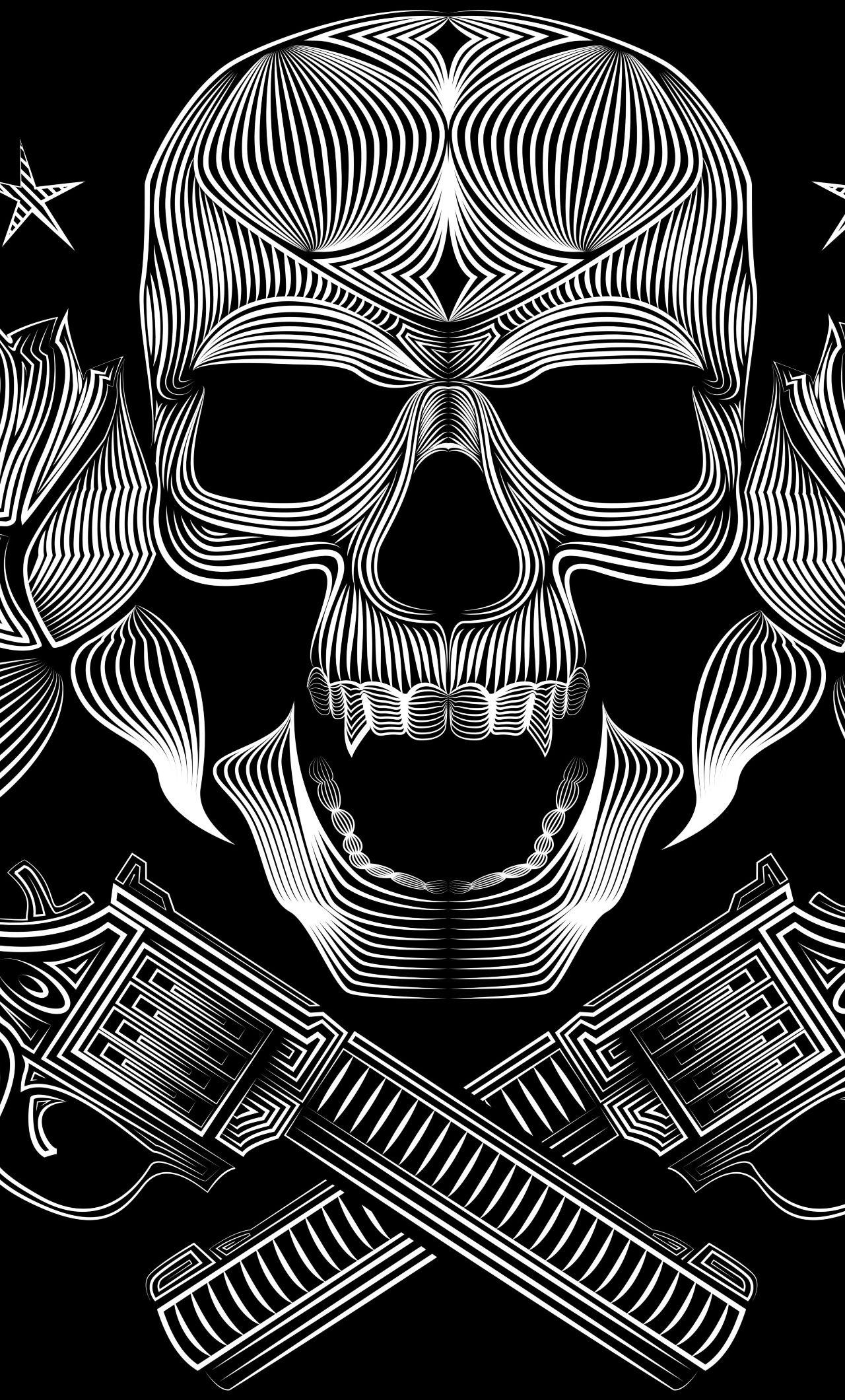 Skull Gangsters Vector, HD 8K Wallpaper