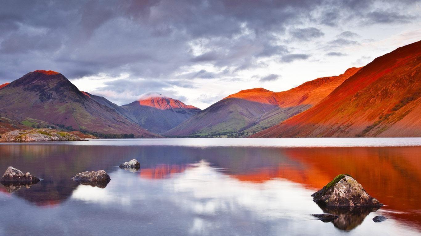 Wild Coast Region, South Africa. Scafell range across Wast Water