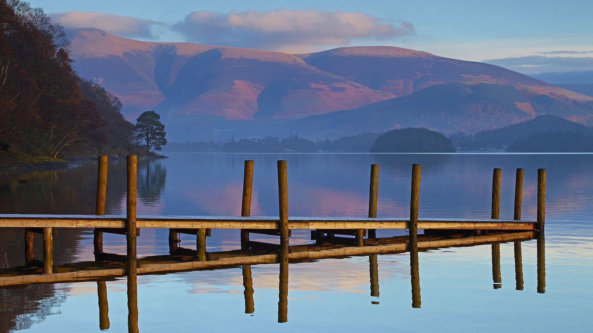 Brandelhow Jetty, Lake District National Park, Cumbria, Engl Full HD