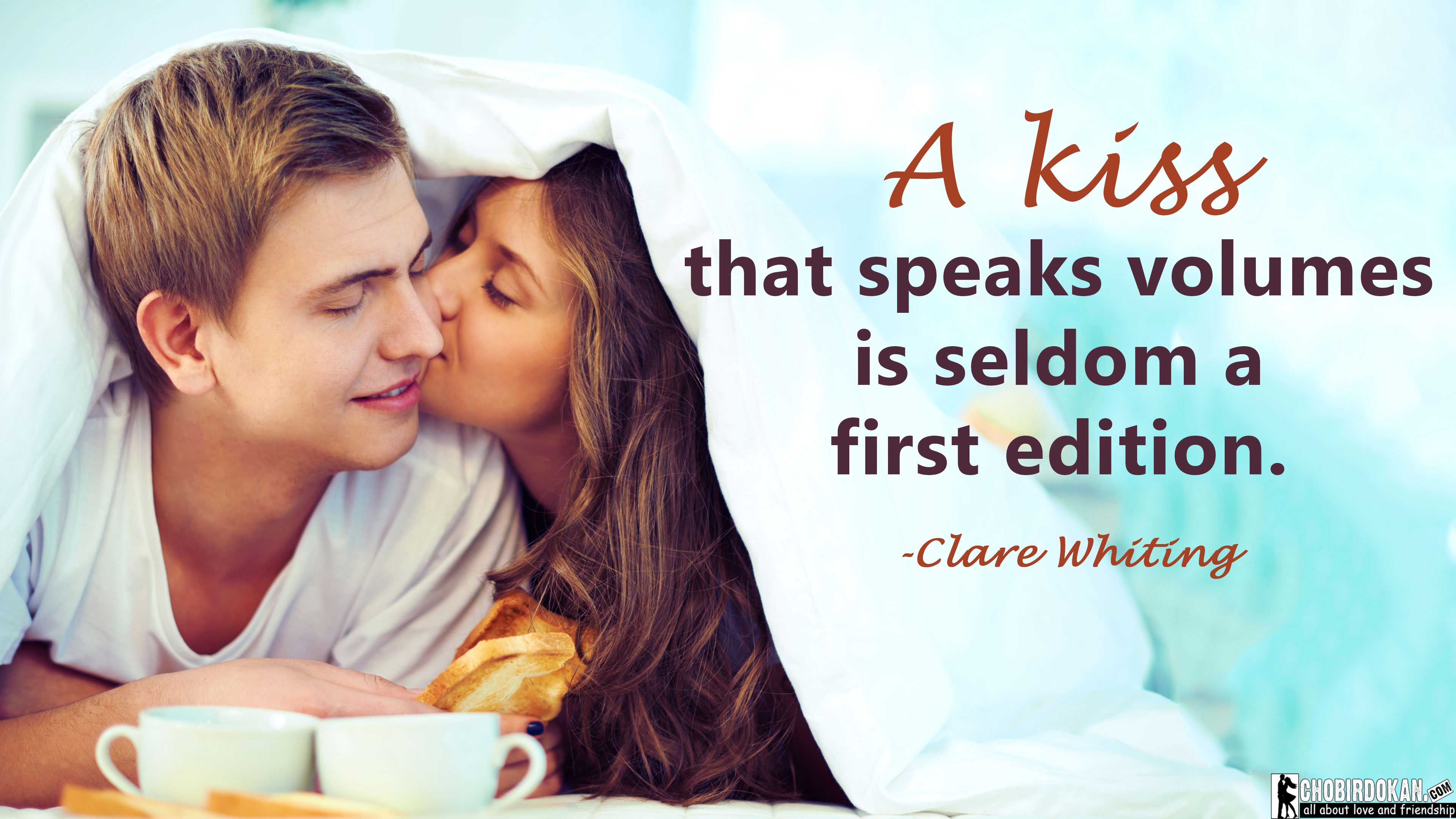 Cute Kissing Quotes Image For Her Him -Best Love Kiss Quotes