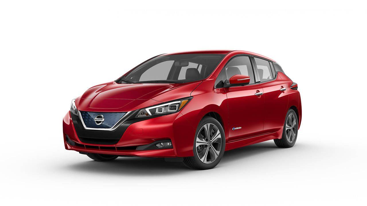 nissan leaf red color white background widescreen HD wallpaper
