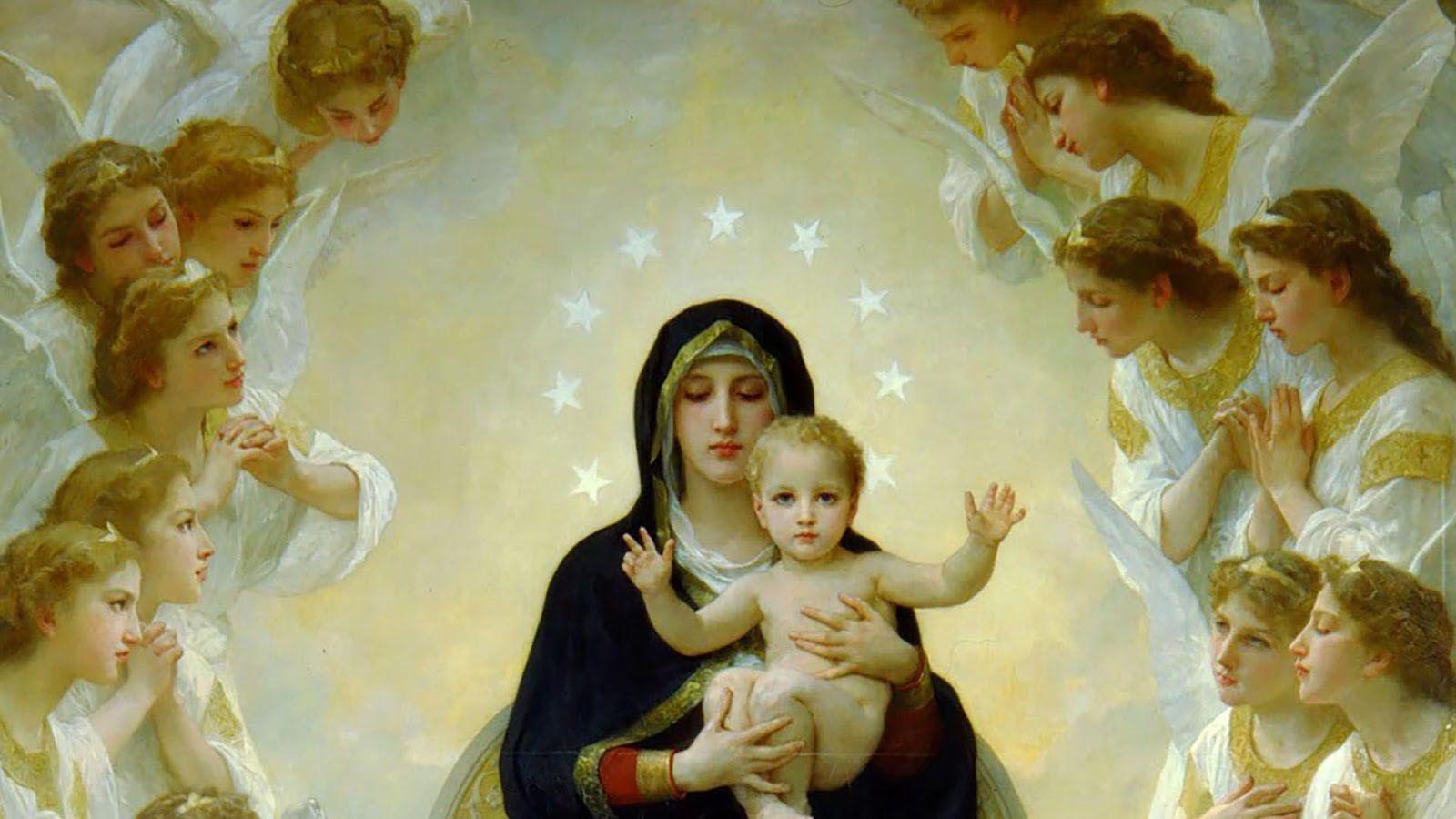 Beautiful Mother Mary And Jesus HD Wallpaper