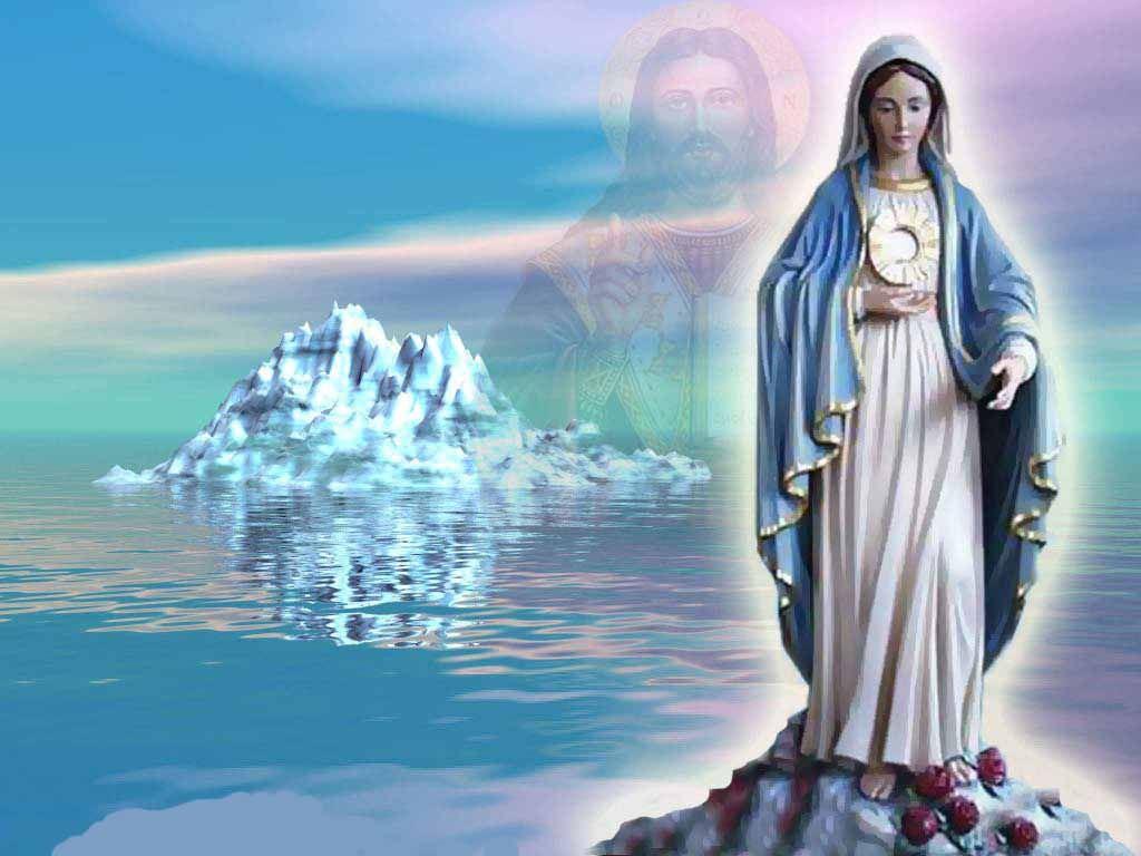 Wallpaper Virgin Mary Pics 1024x768 #virgin. Mother mary wallpaper, Mother mary image, Image of mary