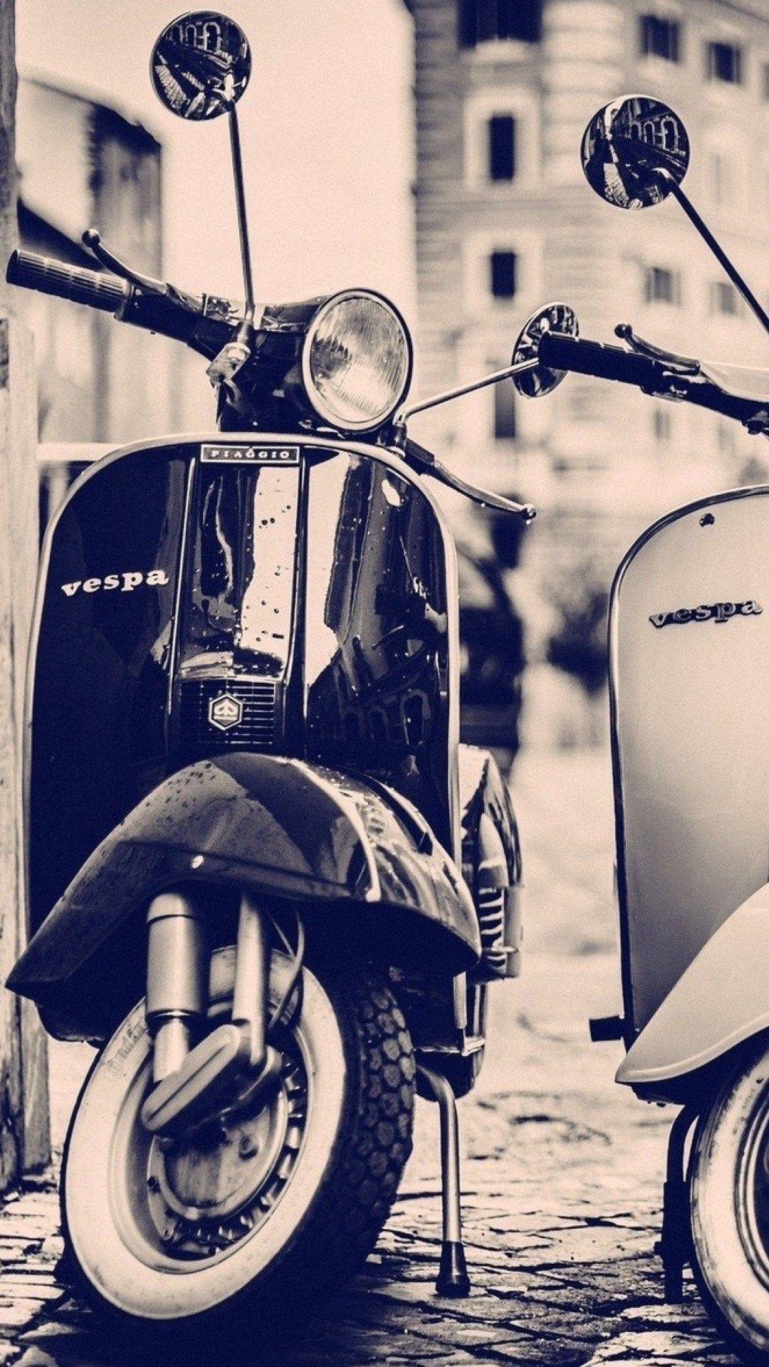 Vespa Scooter Bike iPhone Wallpaper HD