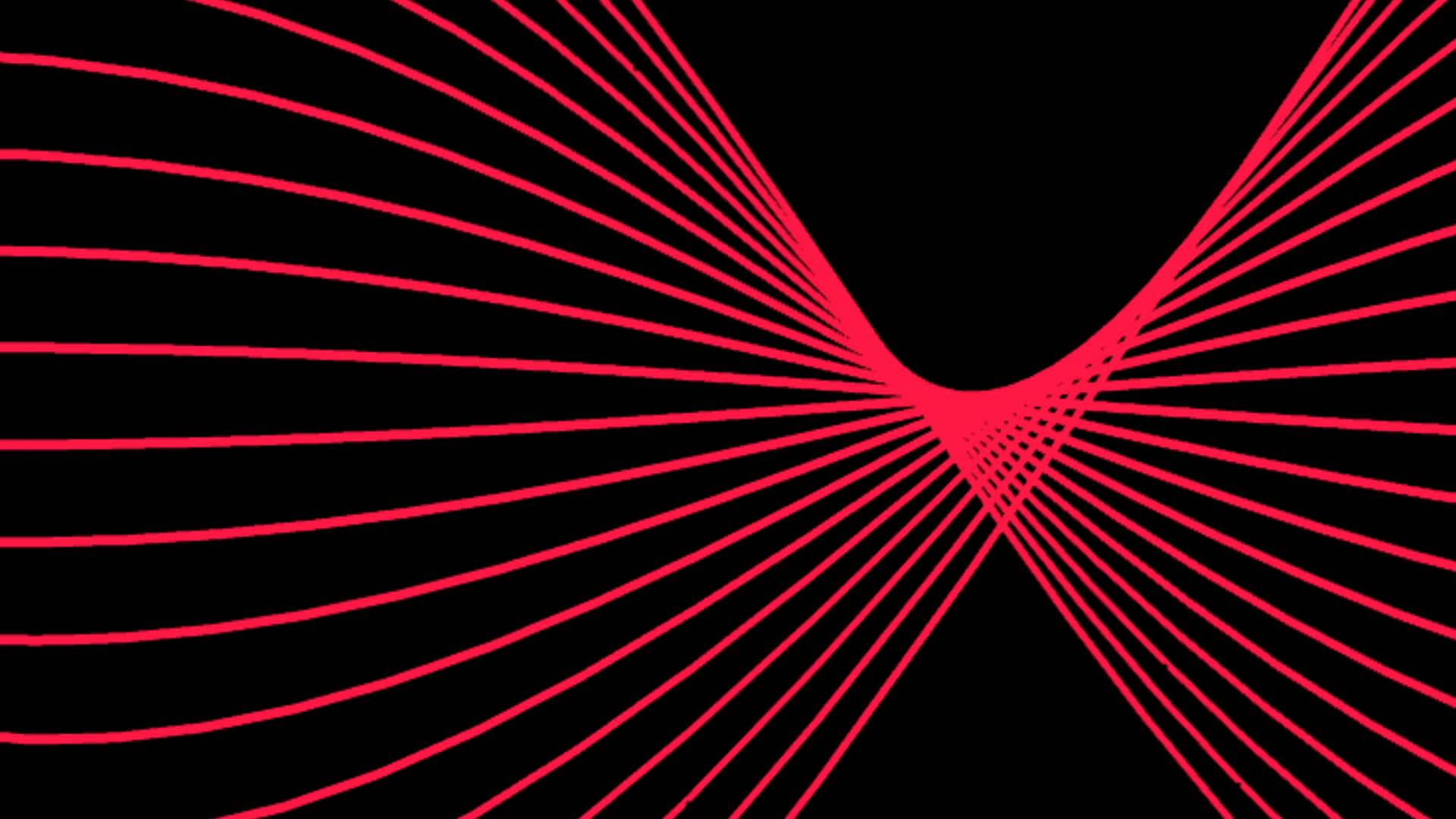 Red Lines Wave Creation Black Background ANIMATION FREE FOOTAGE HD