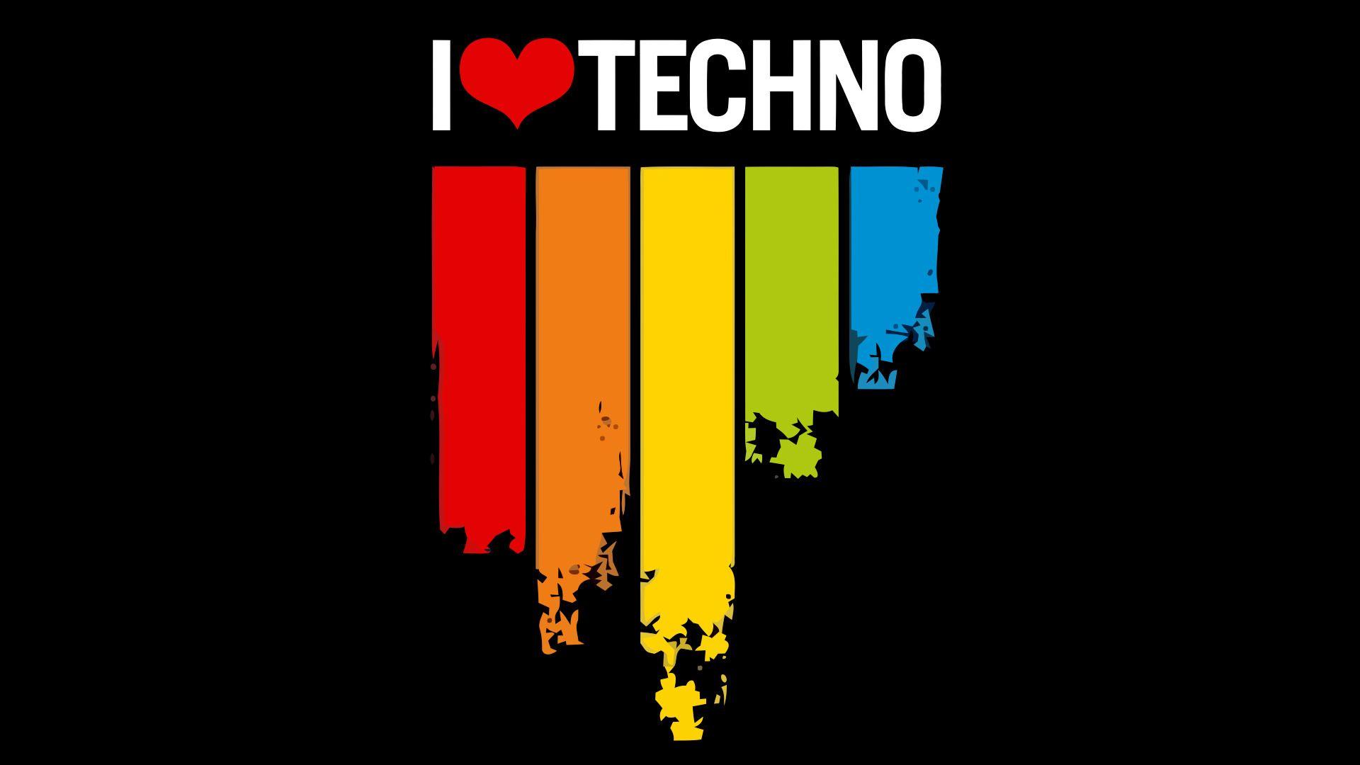 I Love Techno HD Wallpaperx1080