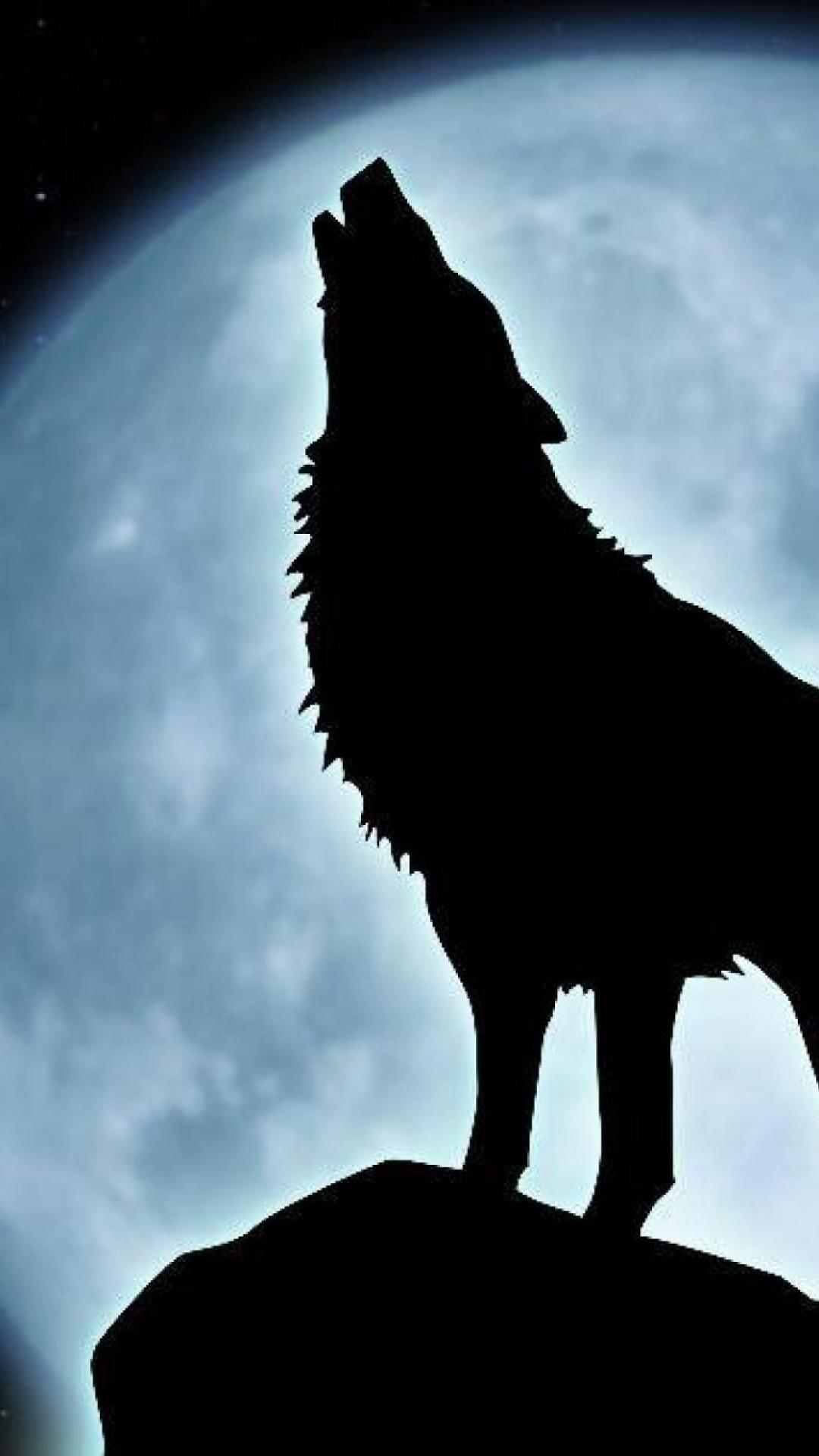 ScreenHeaven: Howling wolf moon dogs desktop and mobile background