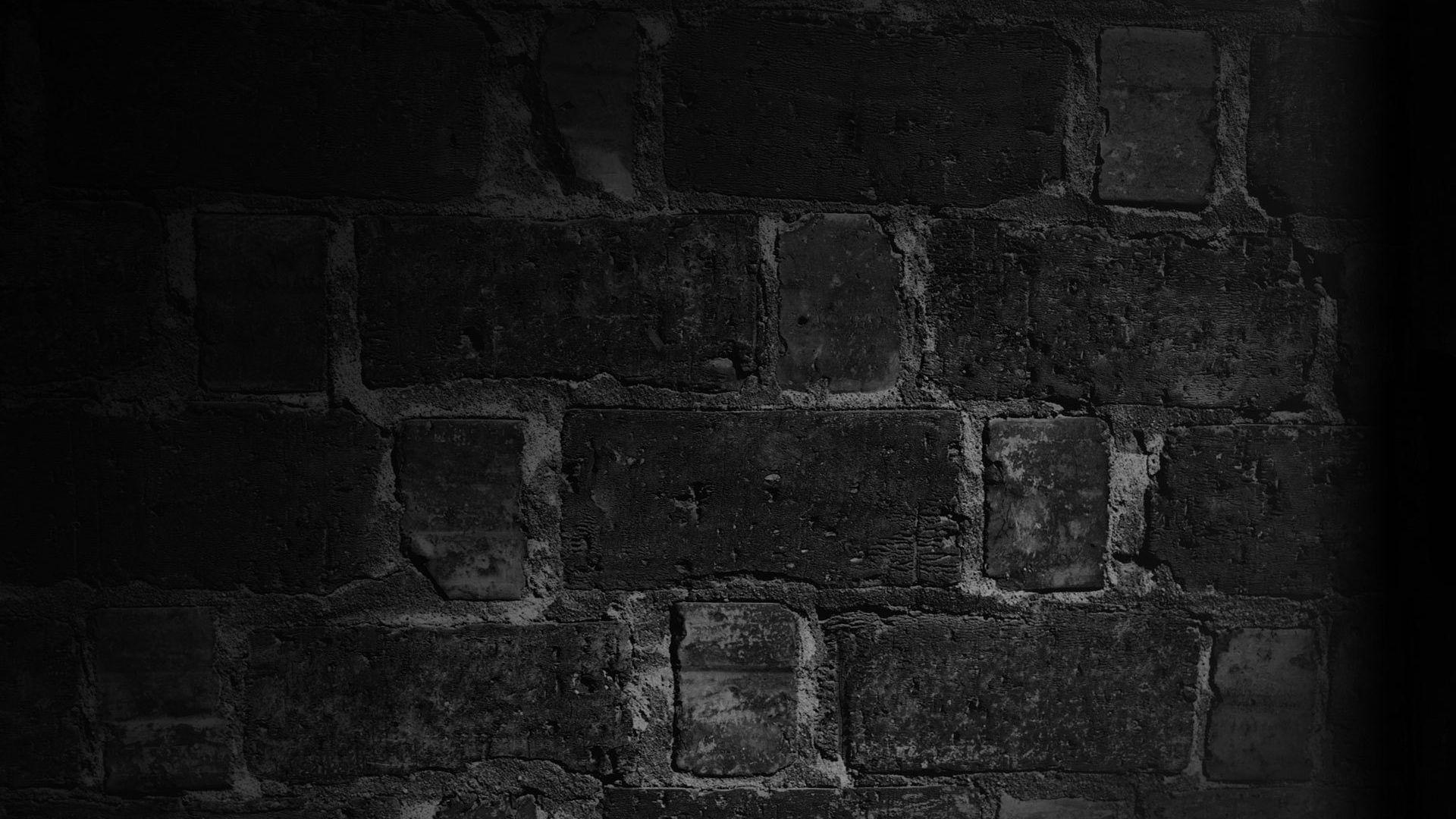 Wallpaper.wiki Black And White Wall Brick Texture Shadow Wallpaper