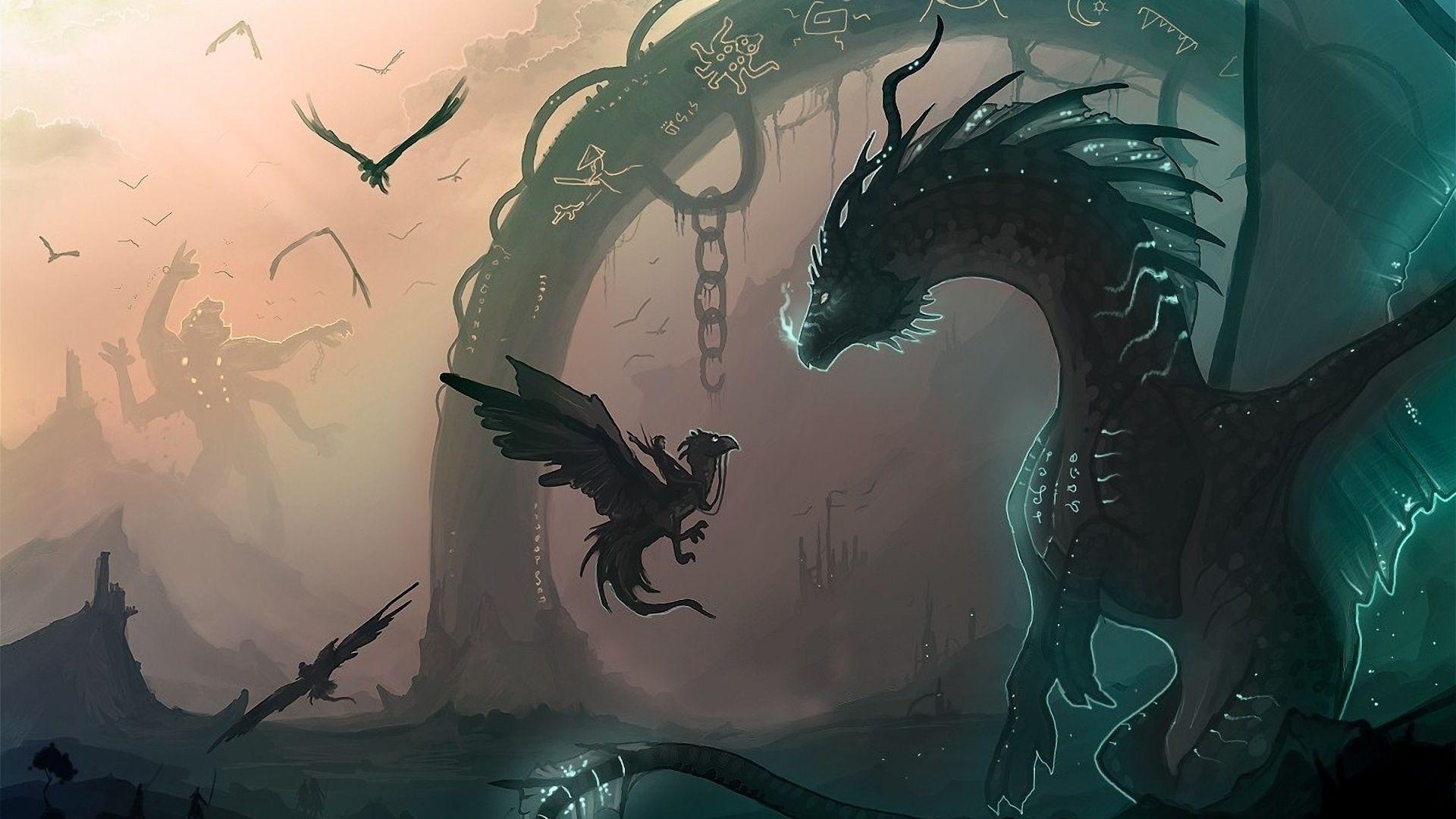 Dragon Fantasy Anime Wallpaper