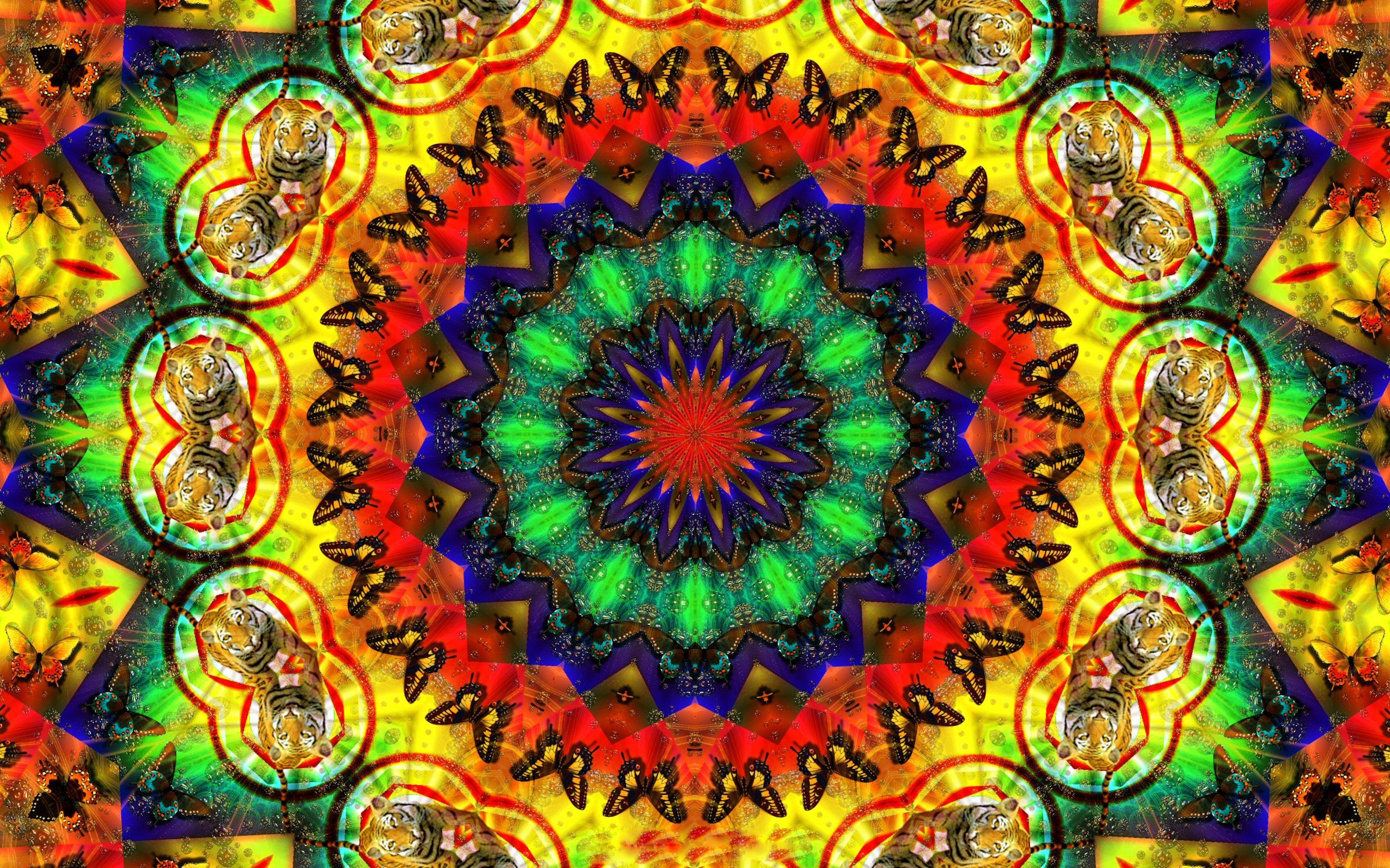 Background Hippie Acid Wallpaper