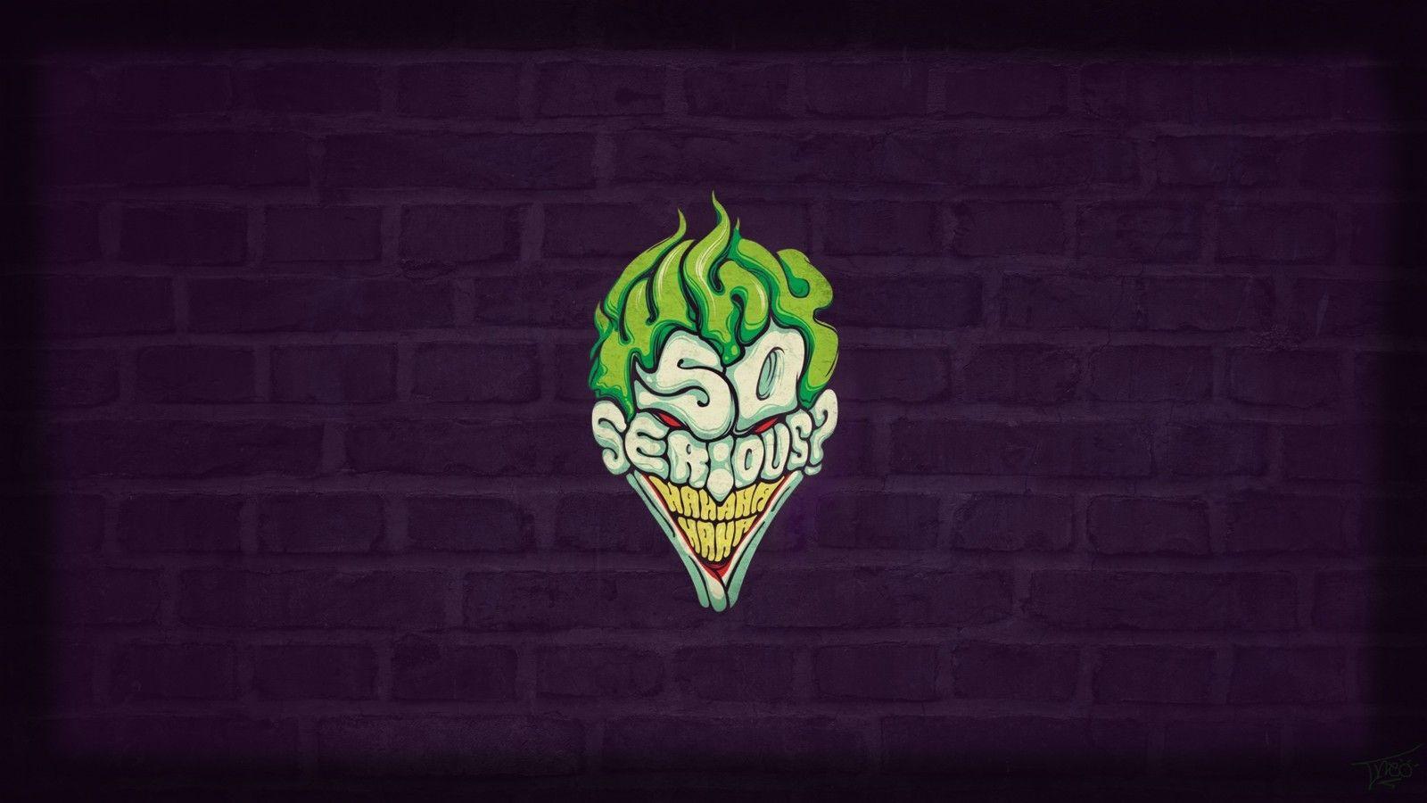 So Serious Joker, HD Typography, 4k Wallpaper, Image, Background