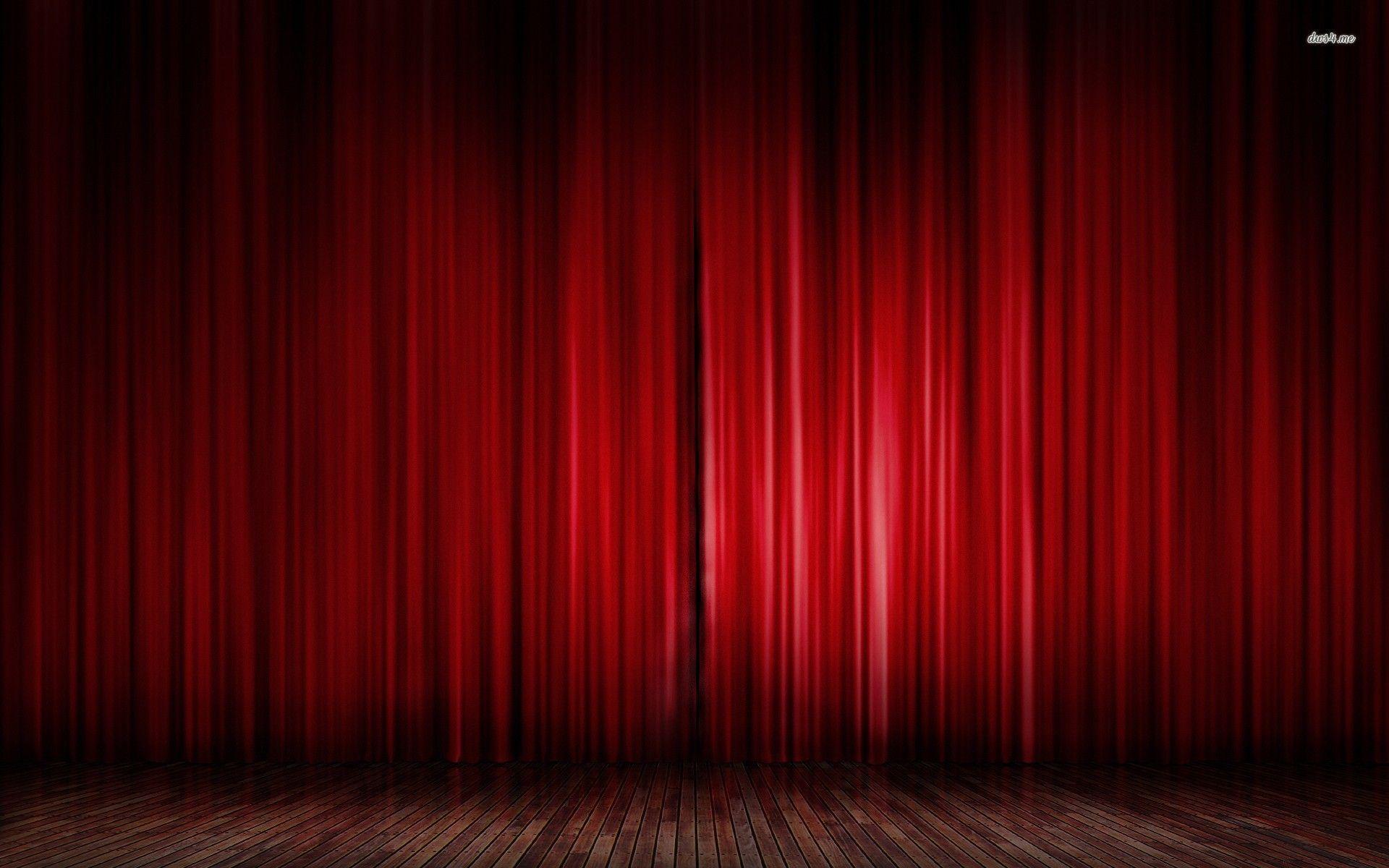 Red Stage Curtains Background Curtains & Drapes