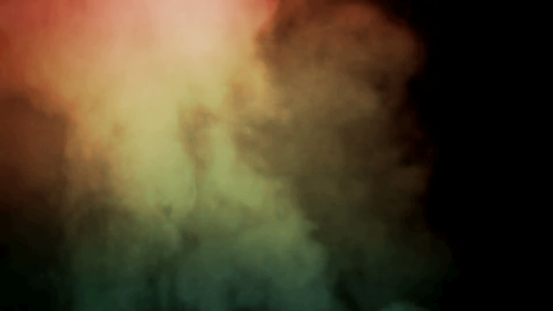 Smoke colorful retro vintage on black background. Abstract smoke